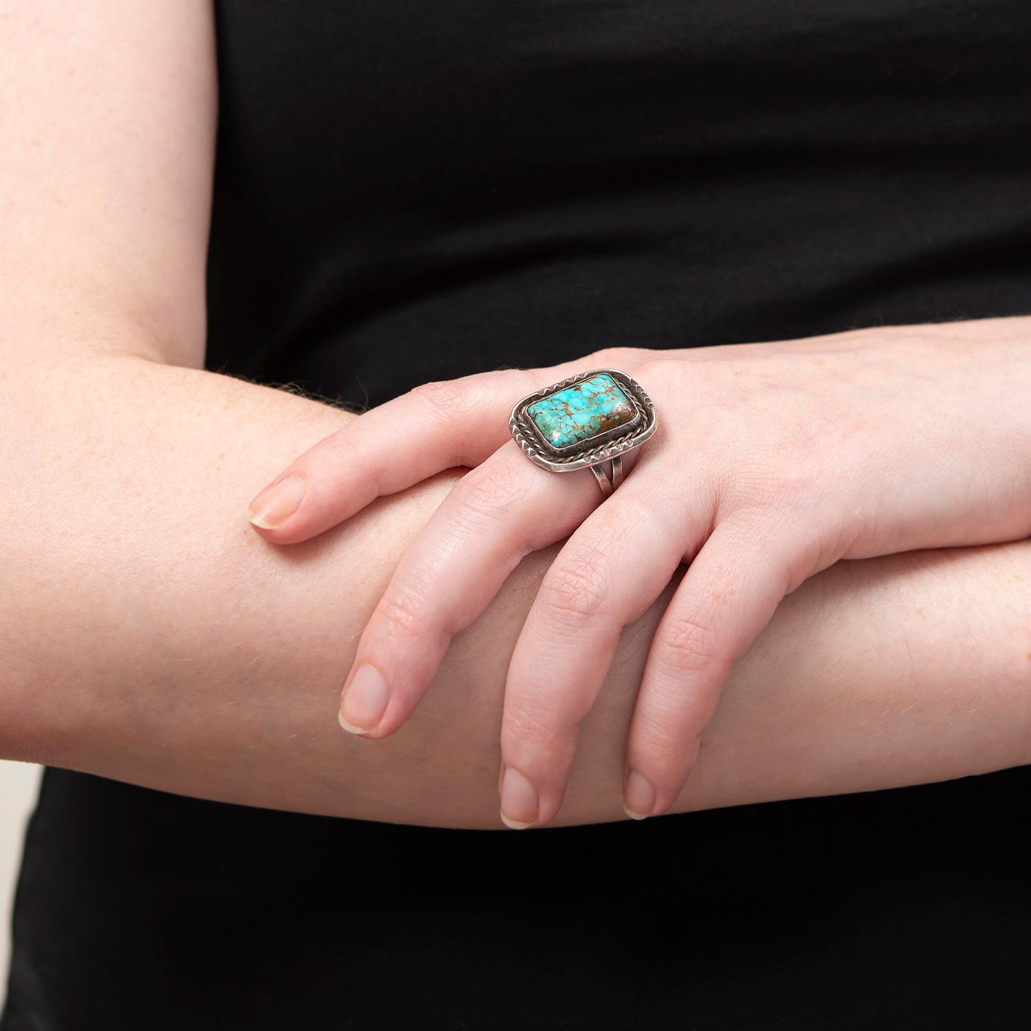 Vintage Native American Sterling + Turquoise Ring