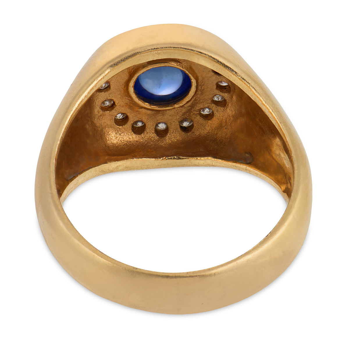 Estate 14k Sapphire & Diamond Halo Ring