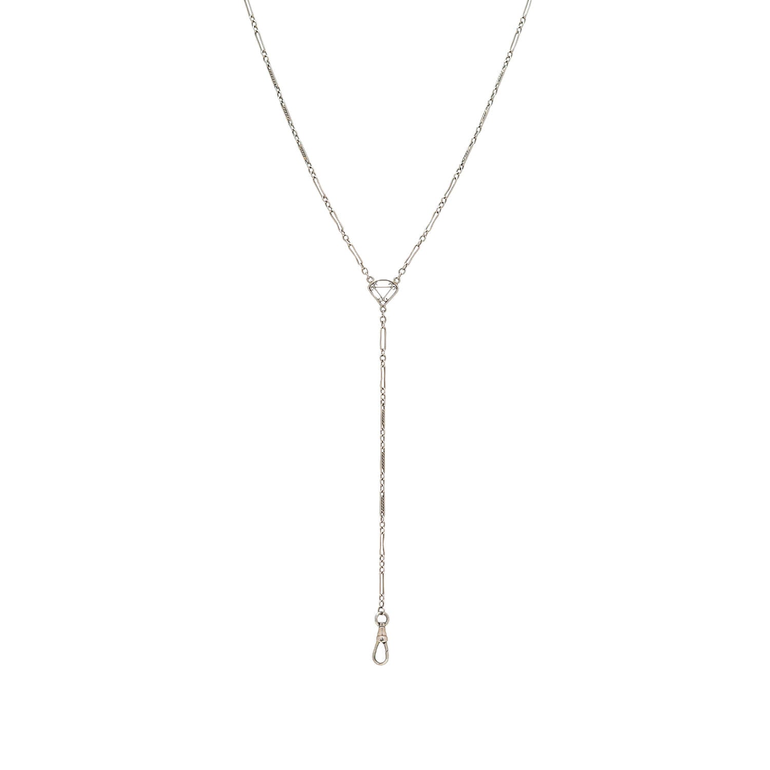 Art Deco 14kt White Gold Lorgnette Chain