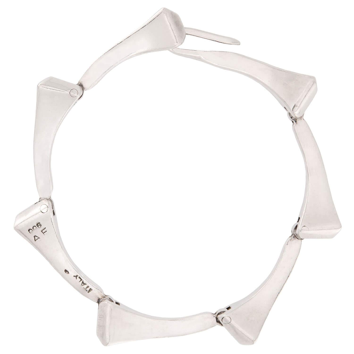 Estate Sterling Silver Nail Bracelet