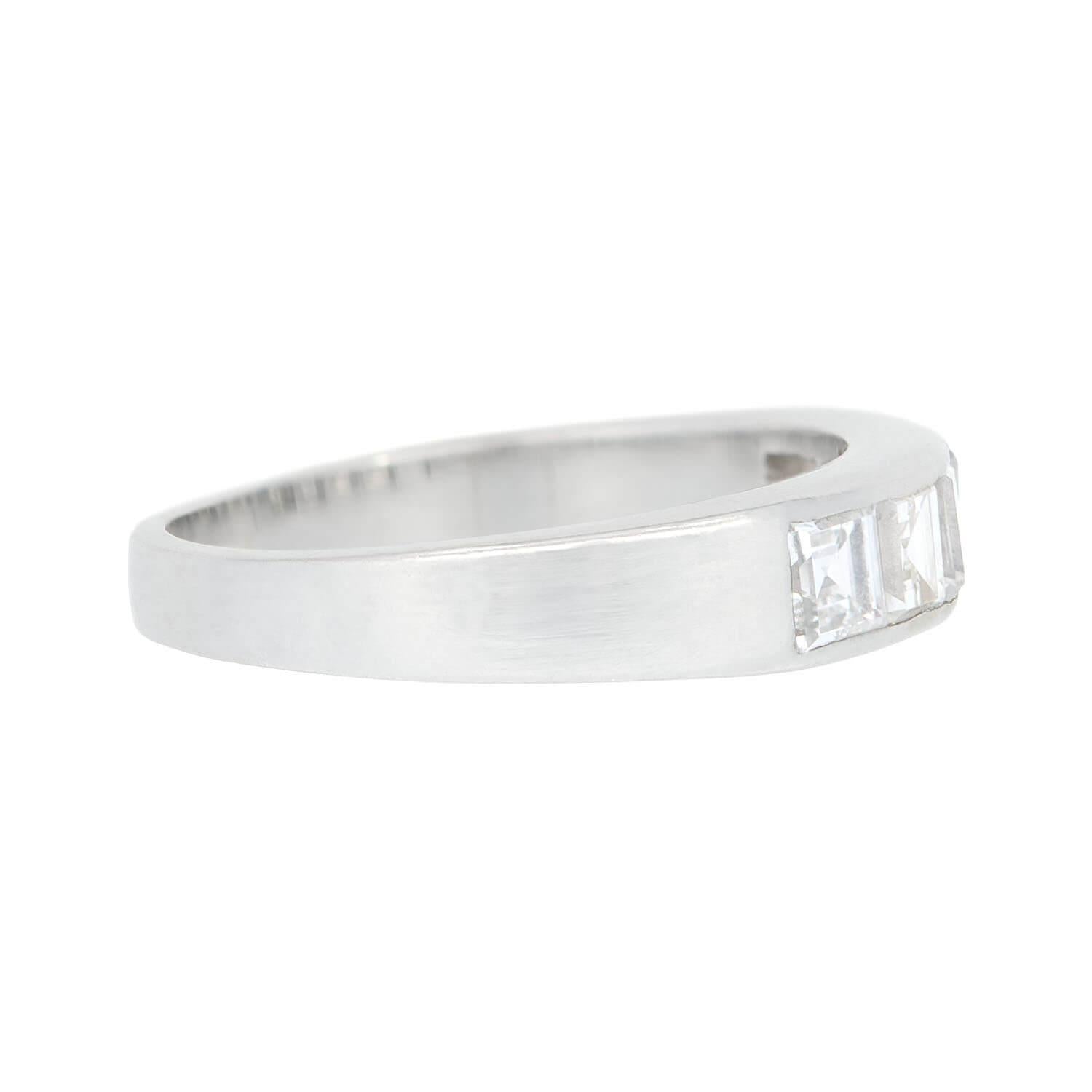 Estate Platinum Diamond Half Eternity Band