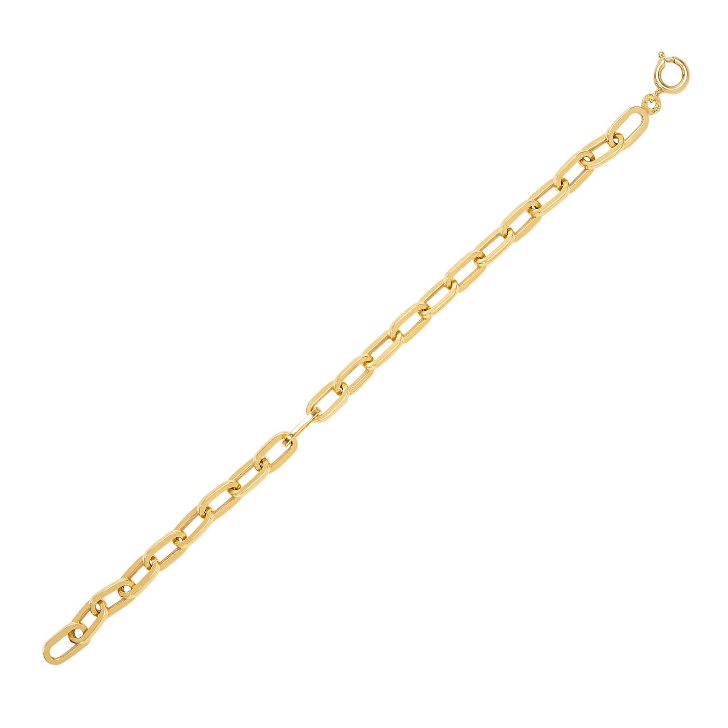 Estate 14k Paperclip Link Bracelet 8.5g