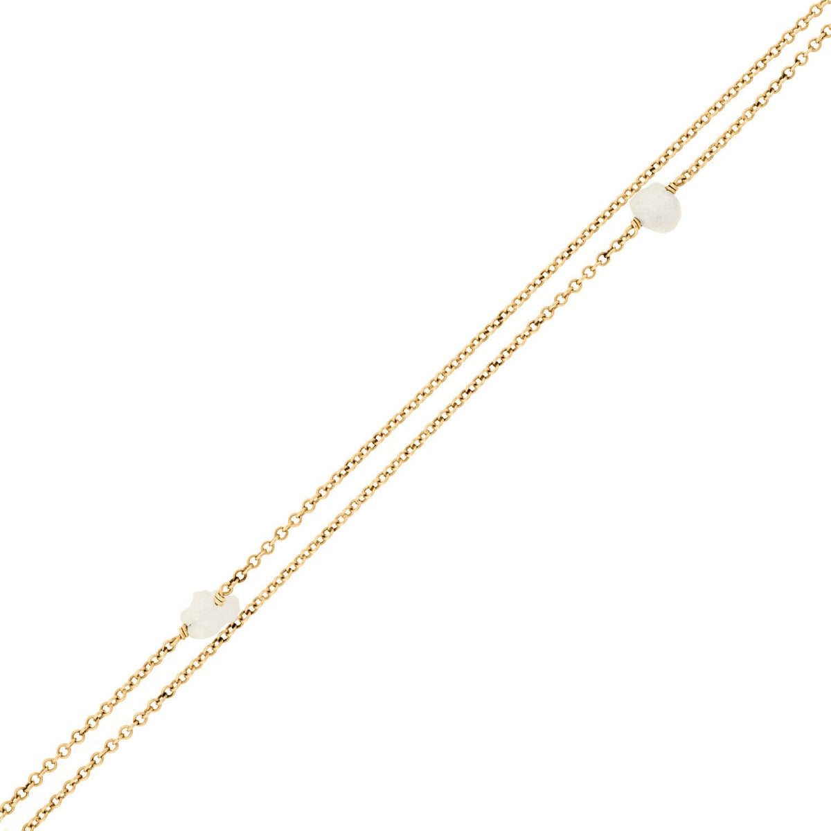 Victorian 14k Mississippi River Pearl Chain Necklace 50"
