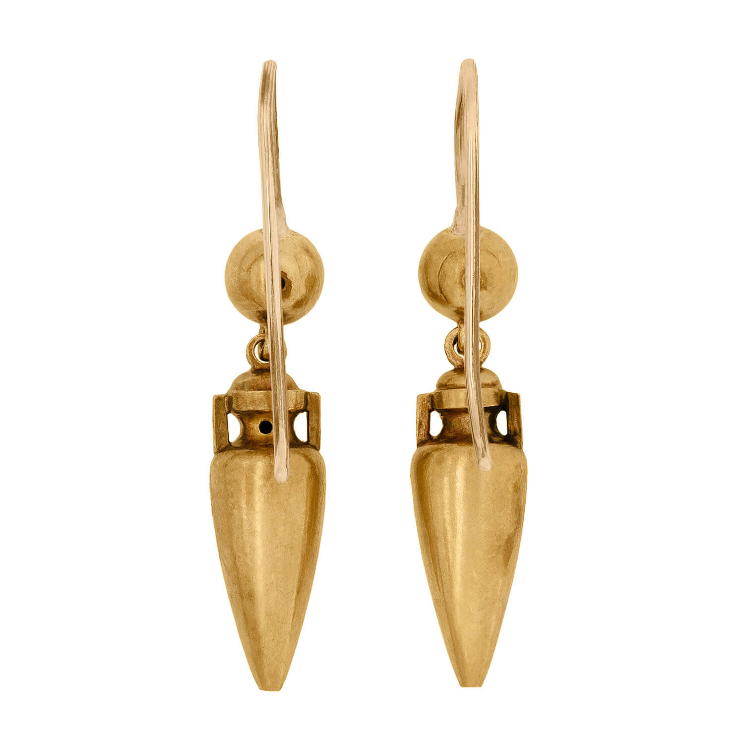 Victorian 18k Gold Urn Earrings