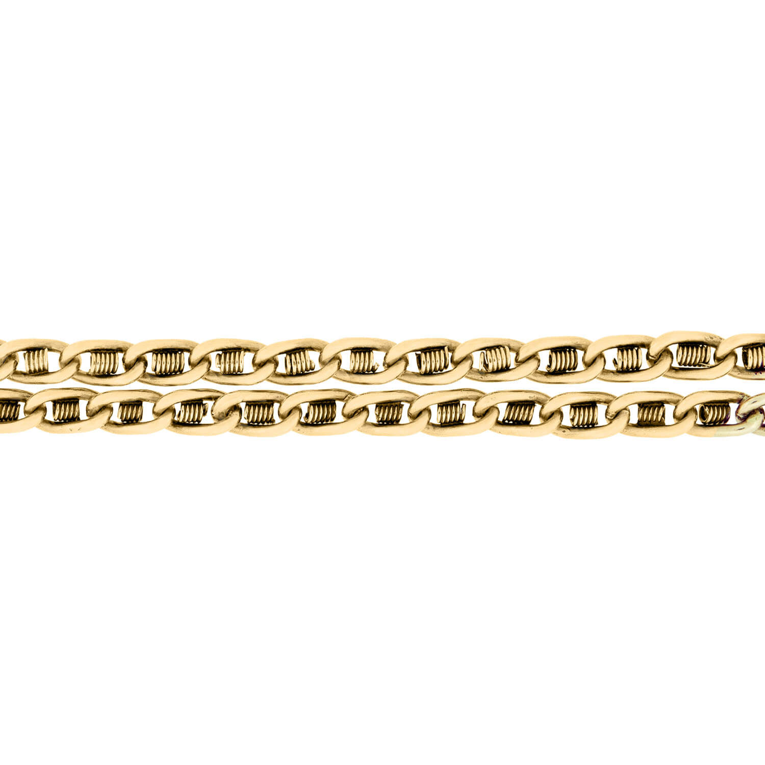 Victorian 14k Spring Link Chain Necklace 60.6 Grams