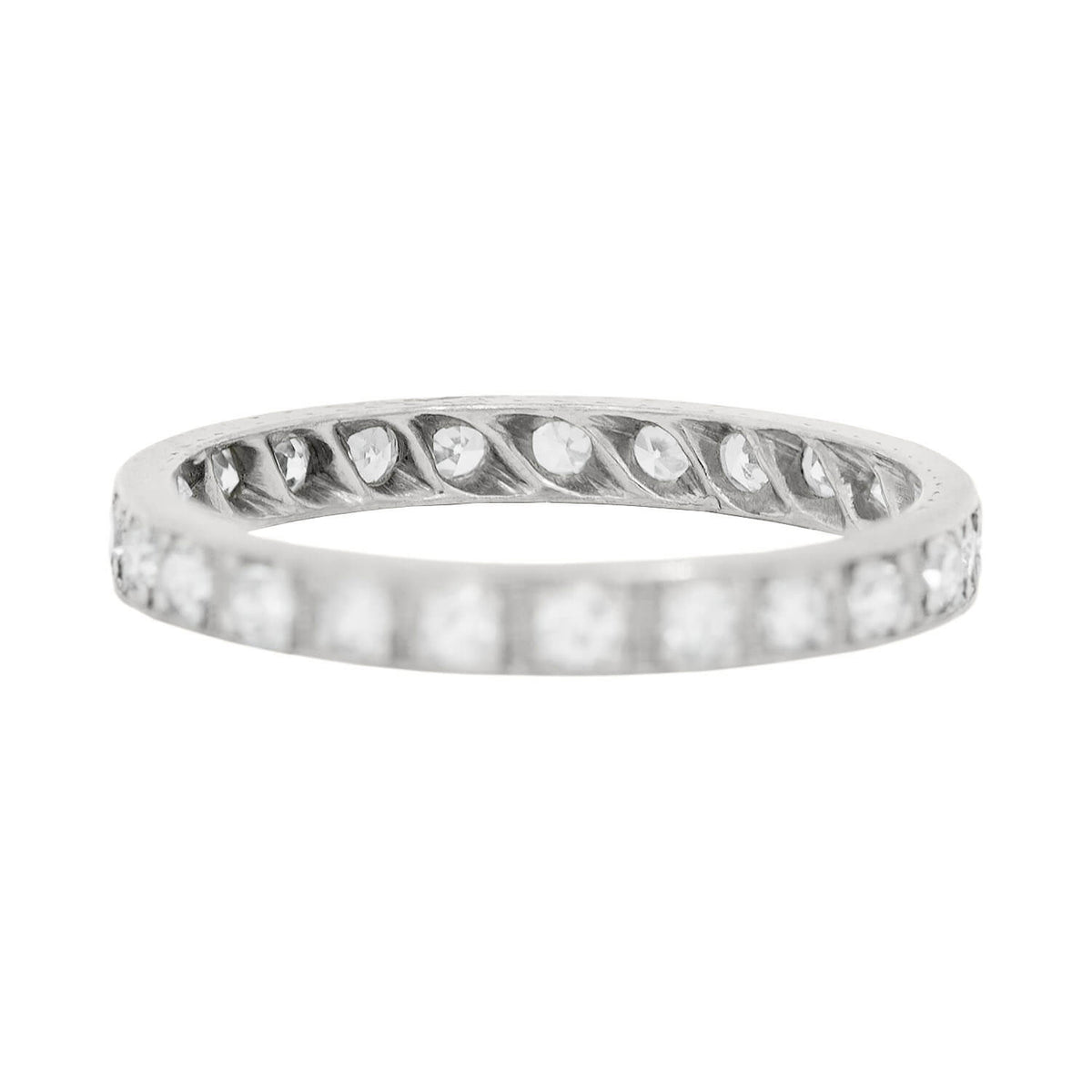 Art Deco Platinum Diamond Eternity Band 0.40ctw