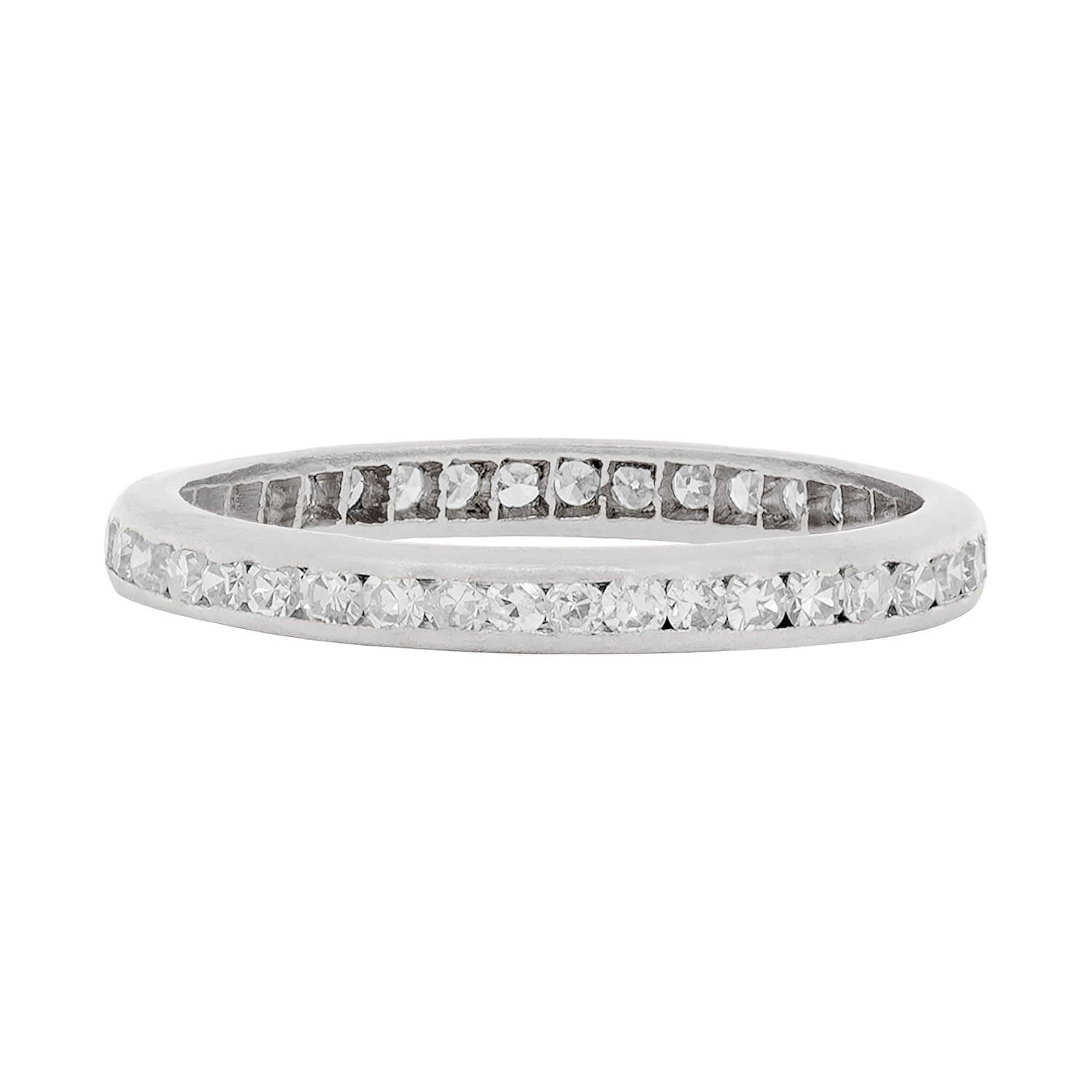 Art Nouveau Platinum Diamond Eternity Band .75ctw