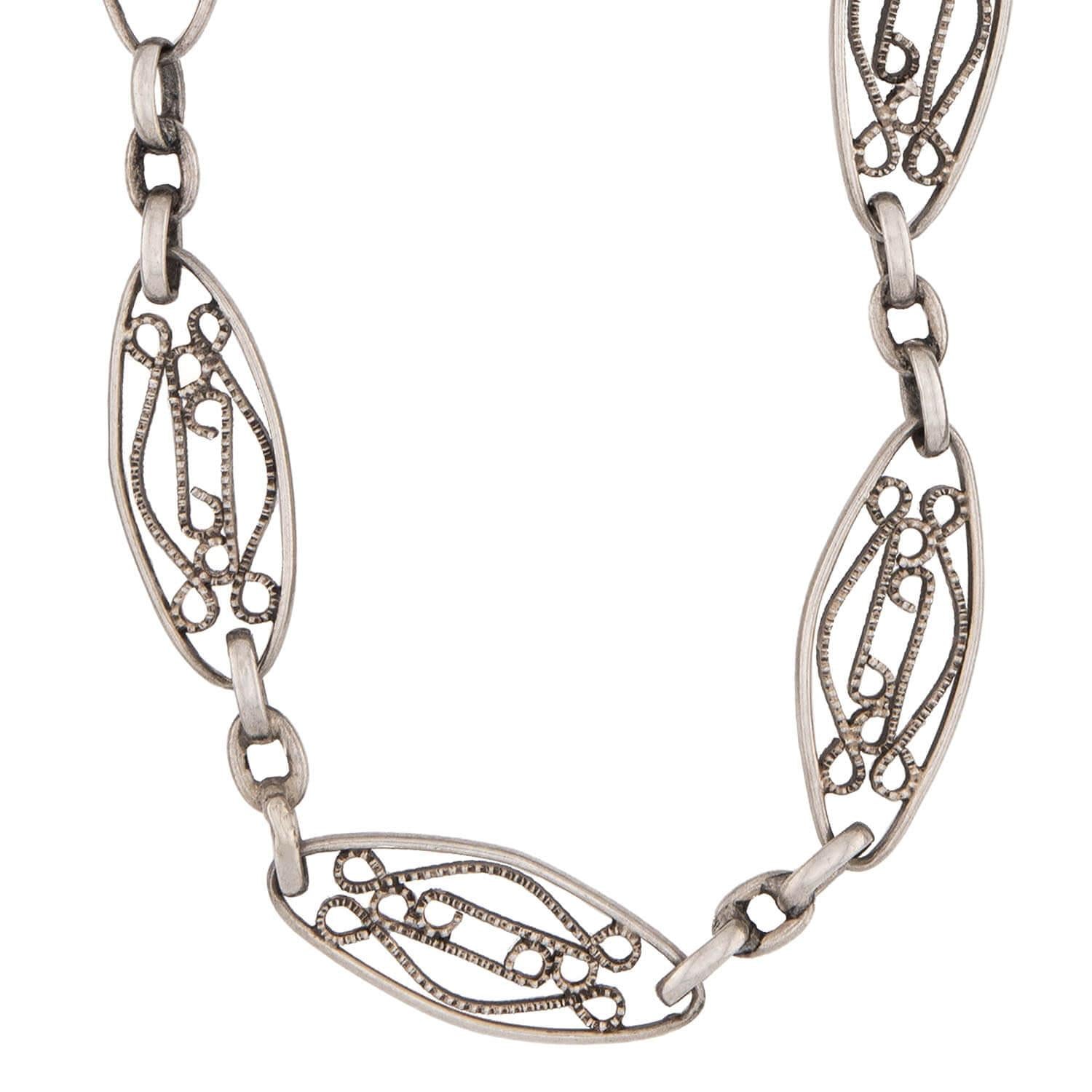 Victorian Sterling Silver Chain 52"