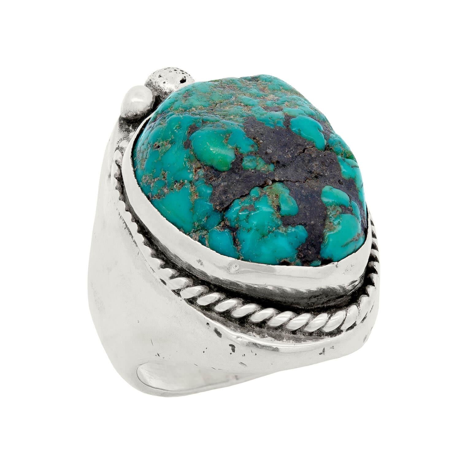 Vintage Sterling Silver Native American Turquoise Ring