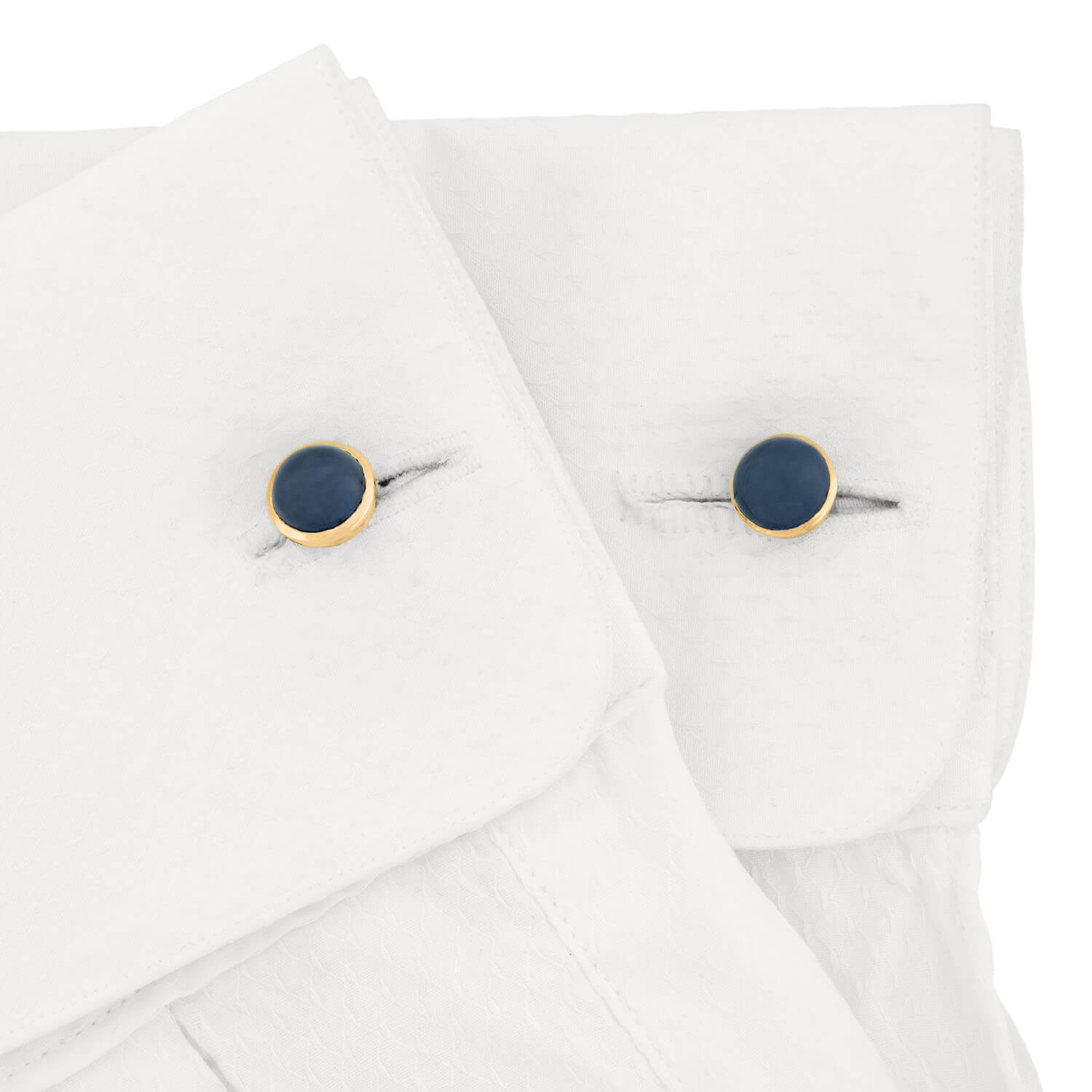 Victorian 14K Natural Sapphire Cabochon Cufflinks