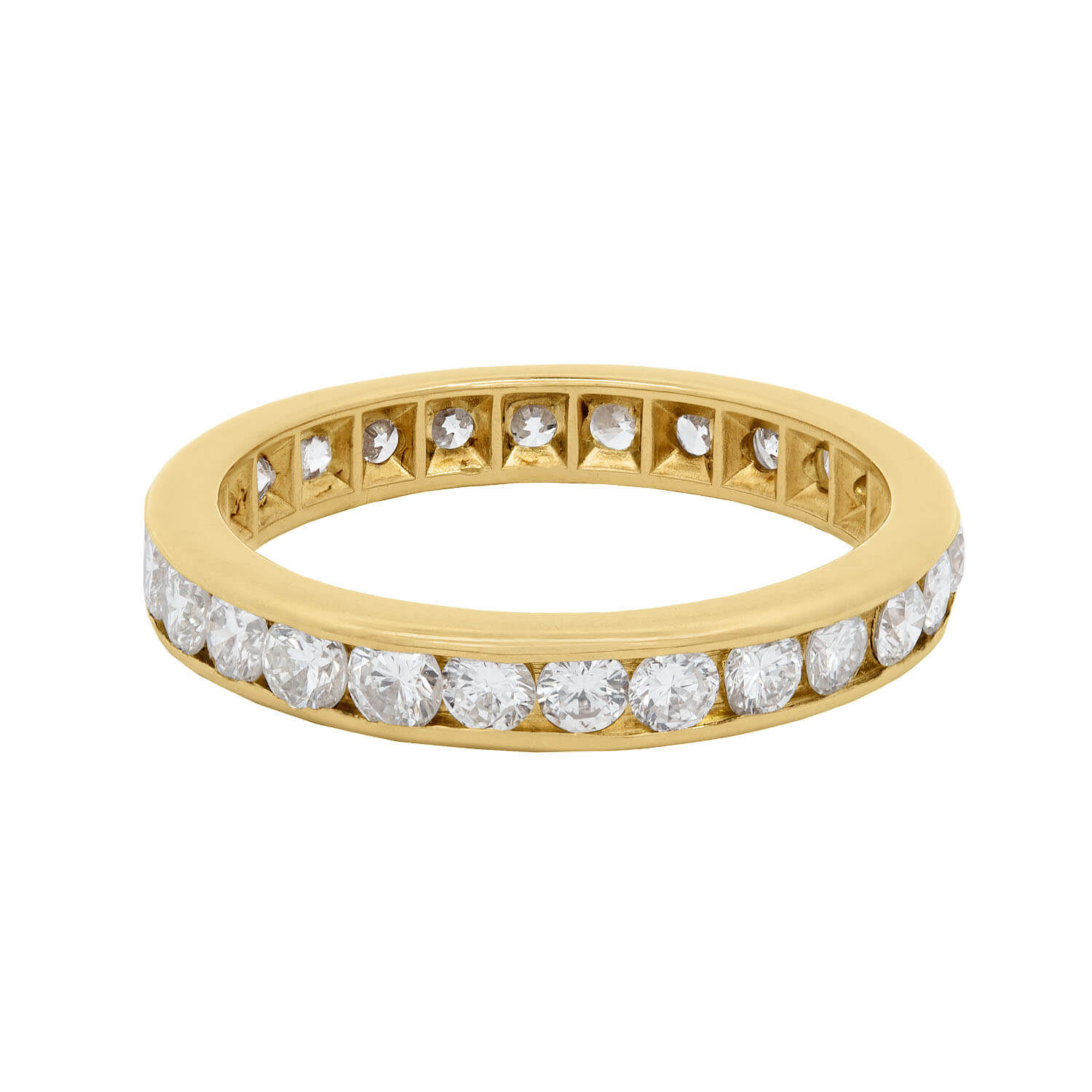 Estate 14k Yellow Gold Diamond Eternity Band