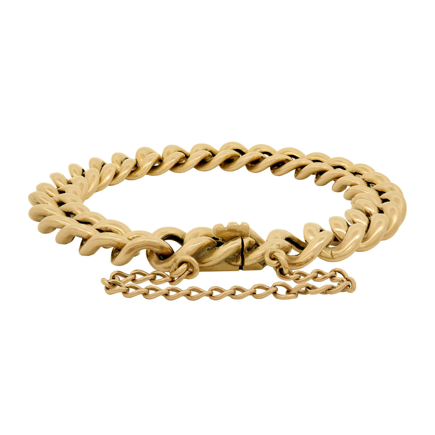 Estate 15k English Curb Link Bracelet