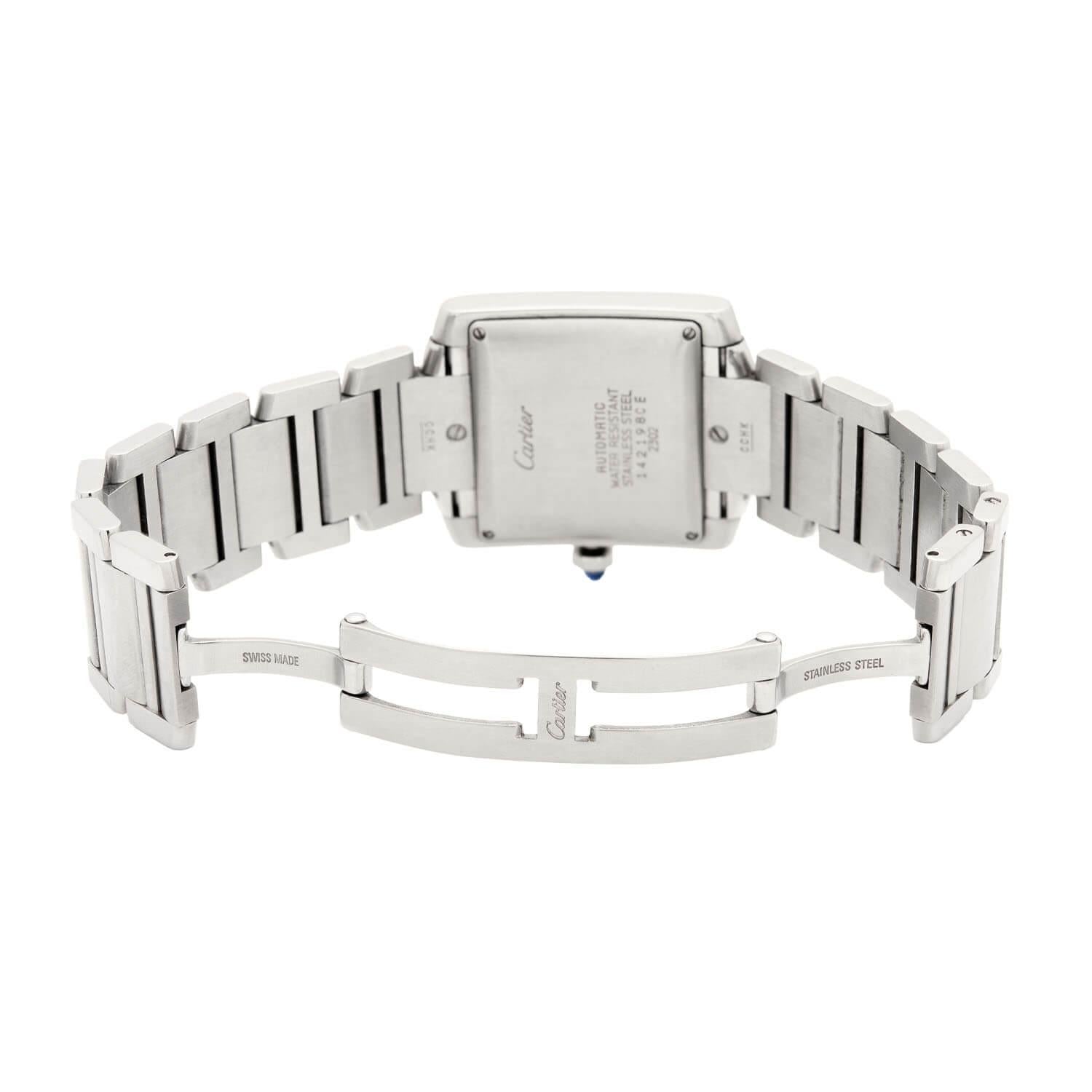 CARTIER Estate Stainless Steel Tank Française Watch