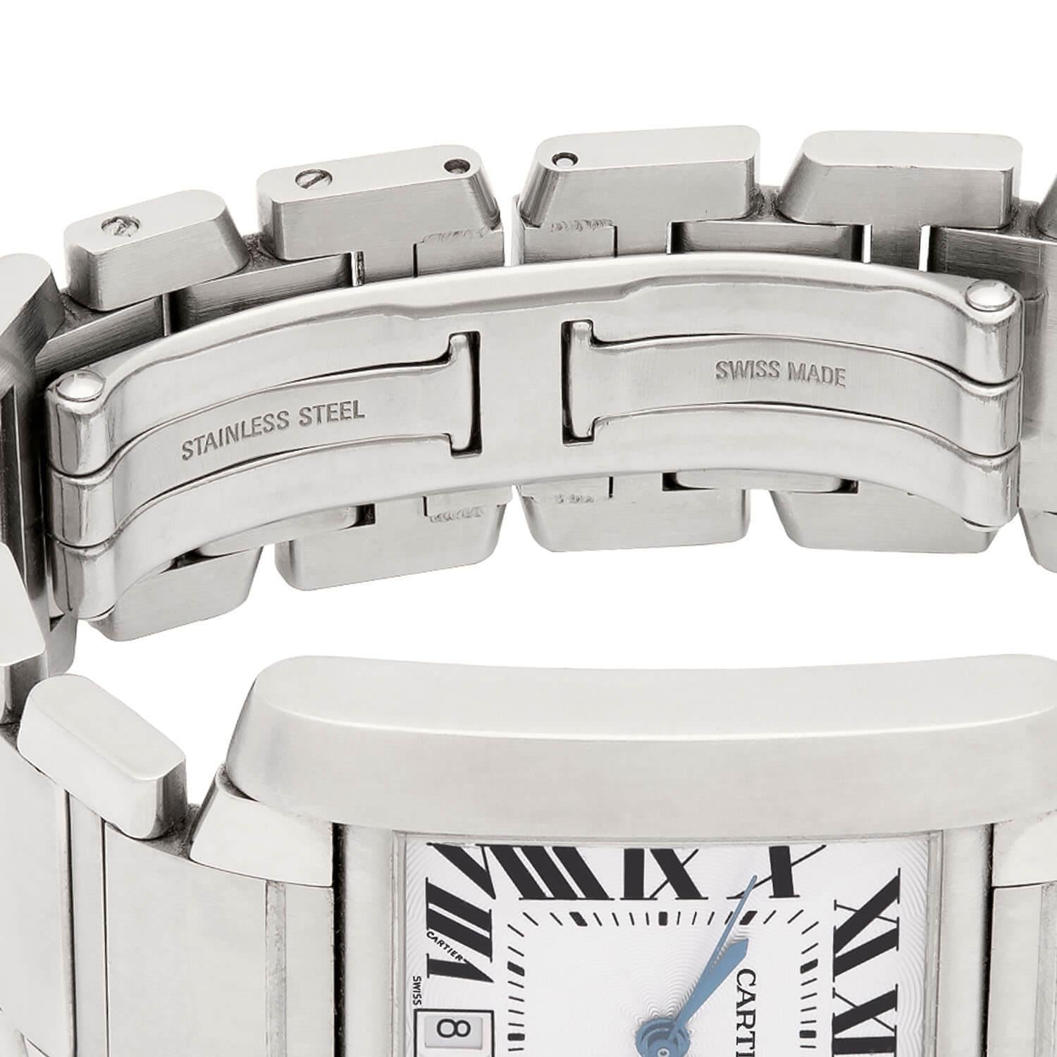 CARTIER Estate Stainless Steel Tank Française Watch