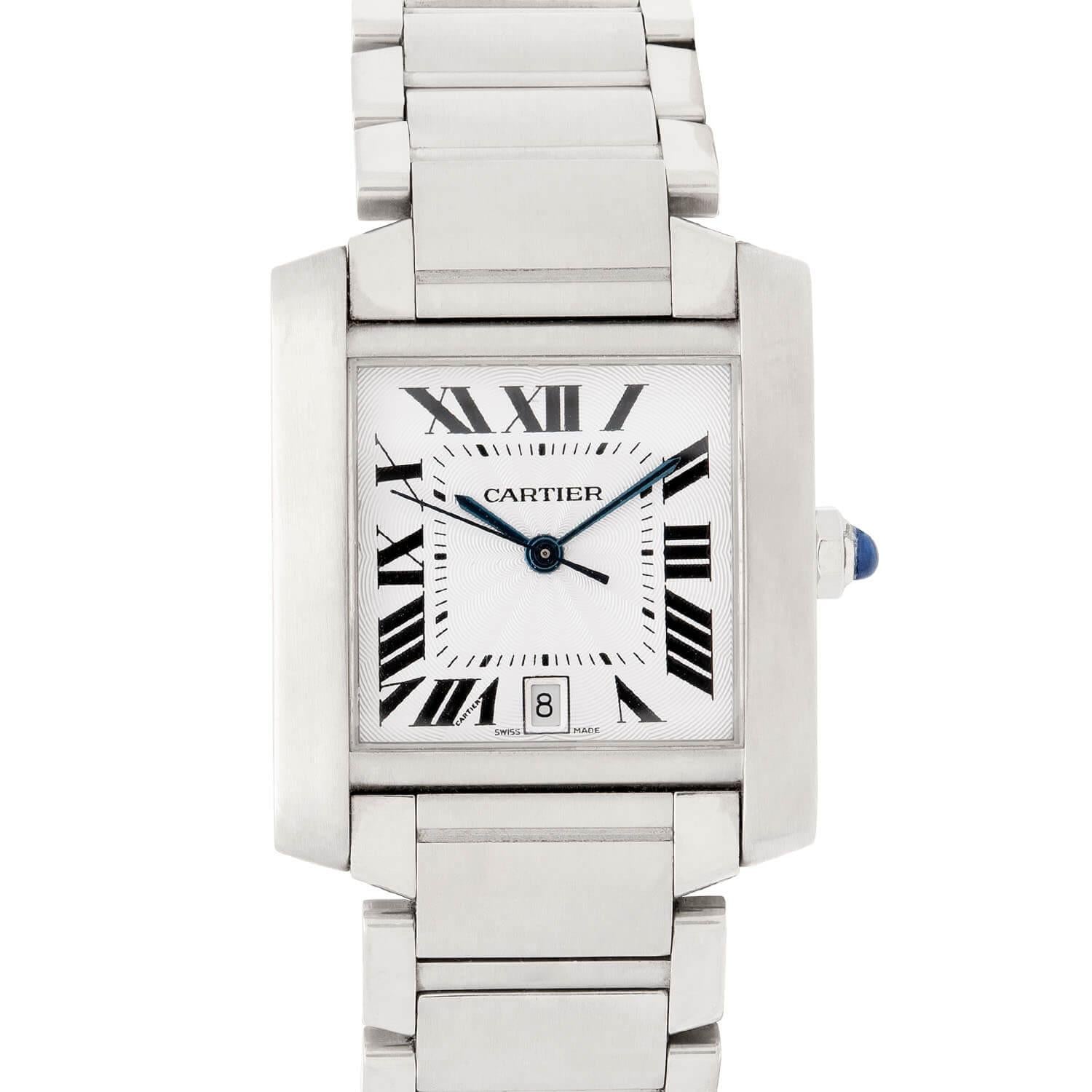 CARTIER Estate Stainless Steel Tank Française Watch