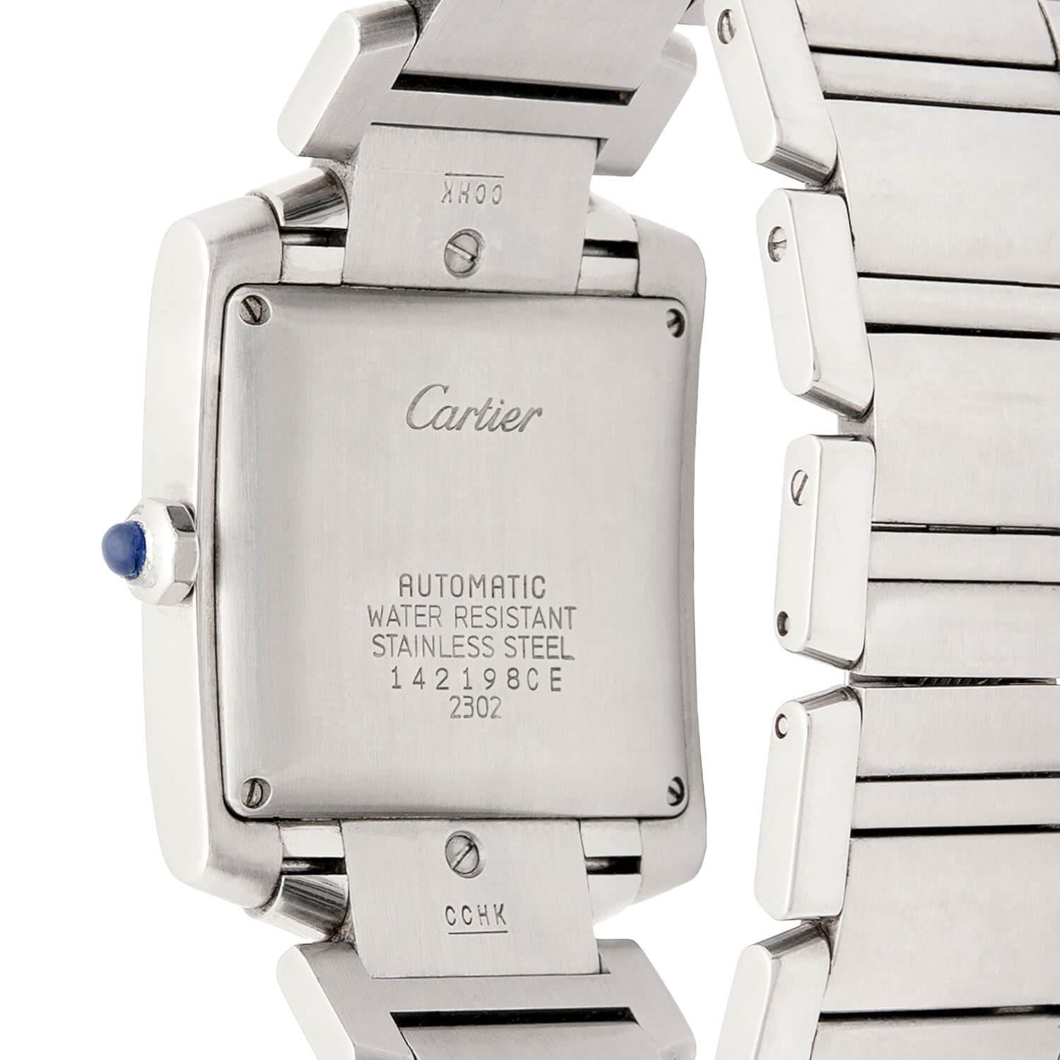 CARTIER Estate Stainless Steel Tank Française Watch