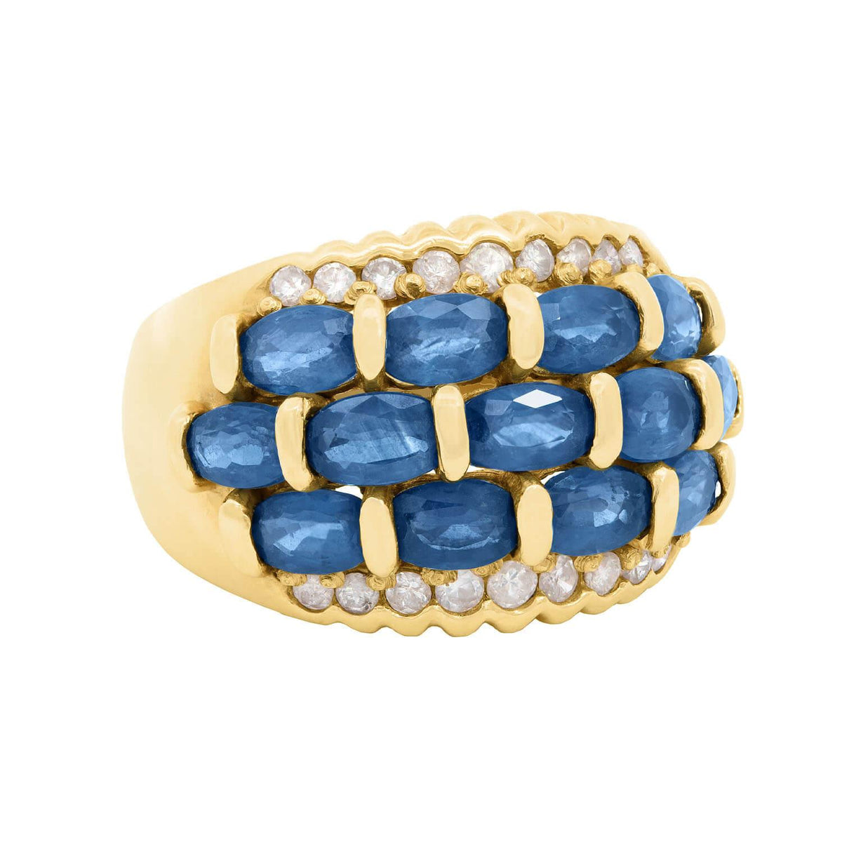 Estate 14k Sapphire and Diamond Ring