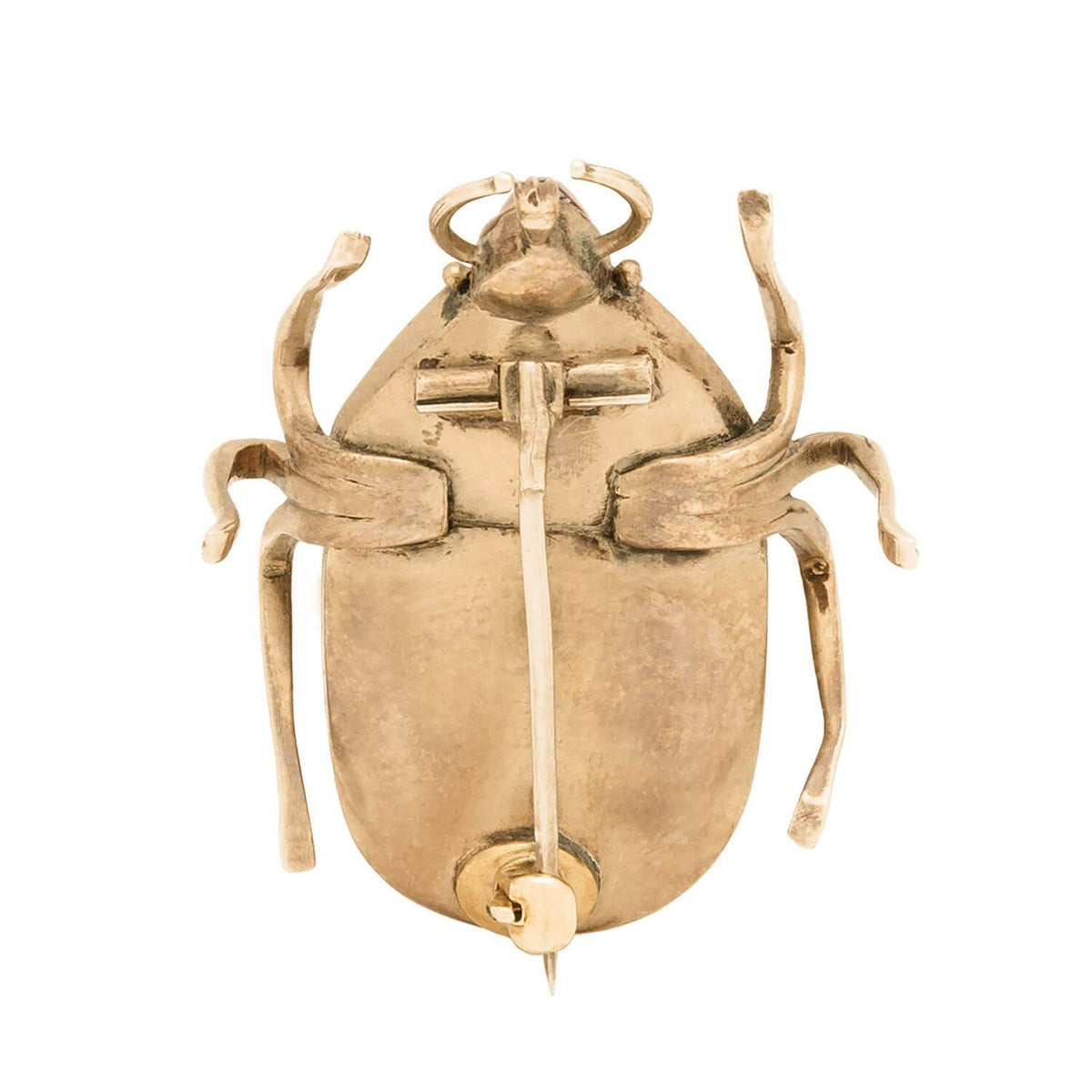 Victorian 10k Citrene, Amethyst, and Red Glass Scarab Beatle