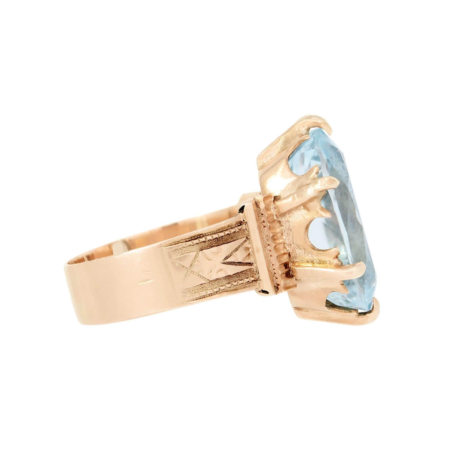 Victorian 14K Aqua Ring