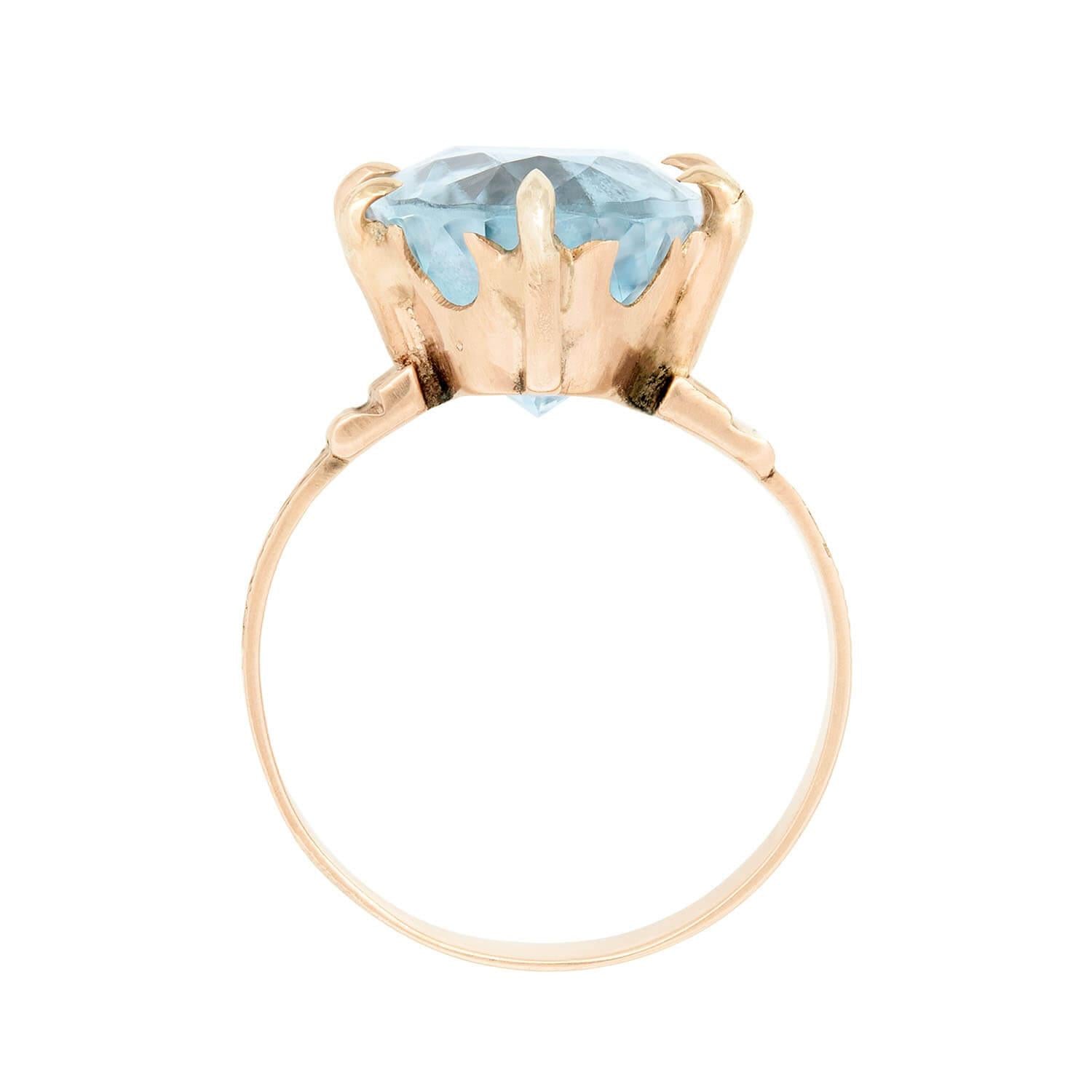 Victorian 14K Aqua Ring