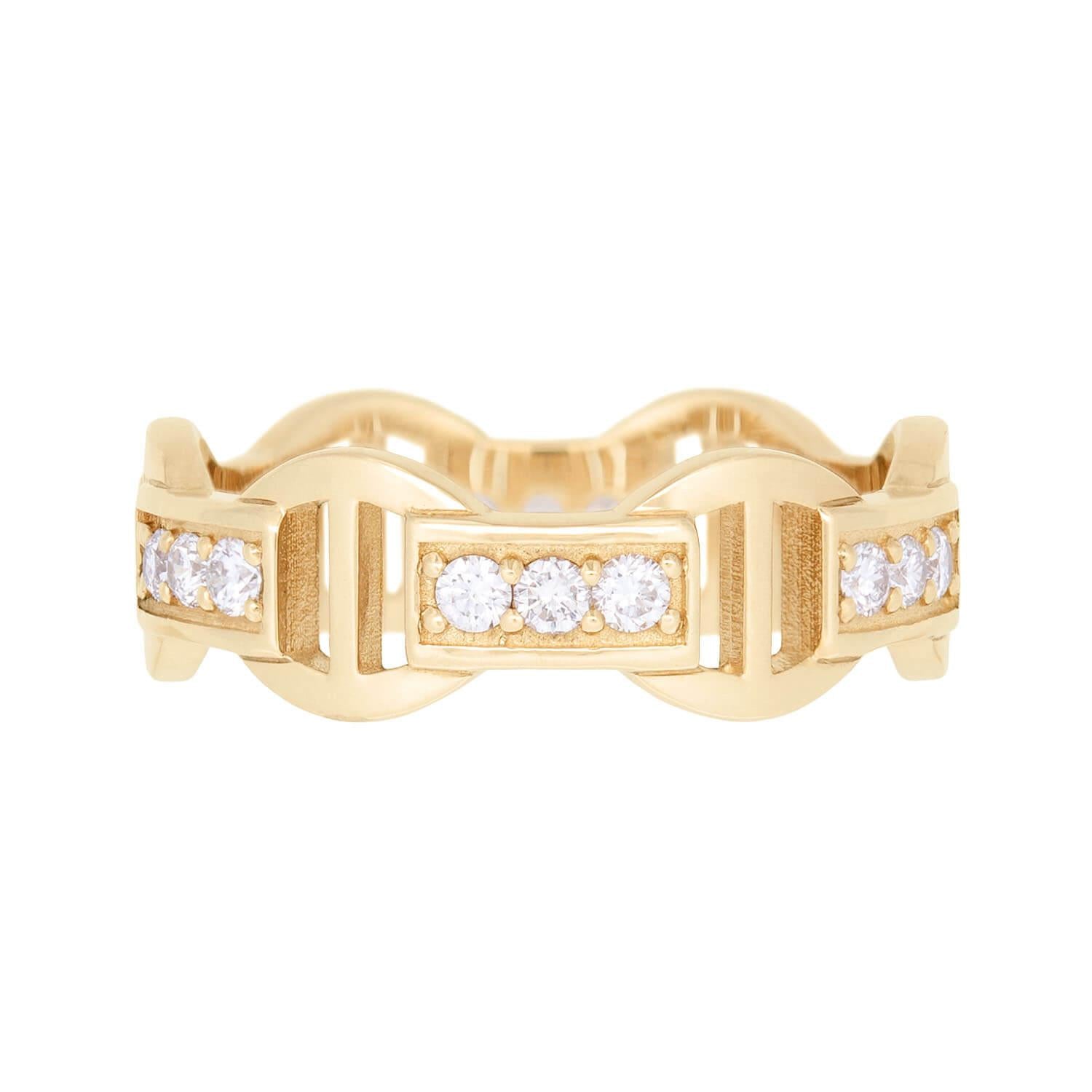 Estate 14k Diamond "Gucci Style" Band