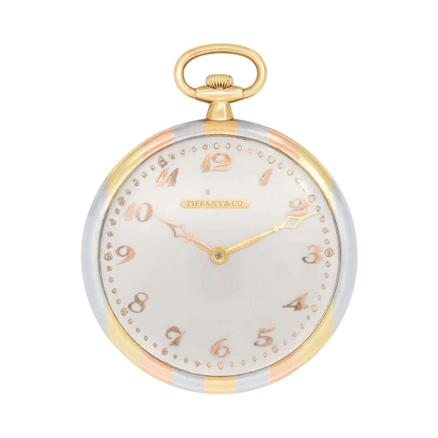 TIFFANY & Co. Edwardian 18k Mixed Metal Pocket Watch