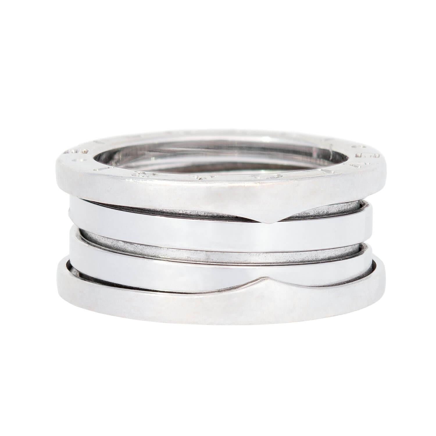 Estate BULGARI 18k White Gold Ring