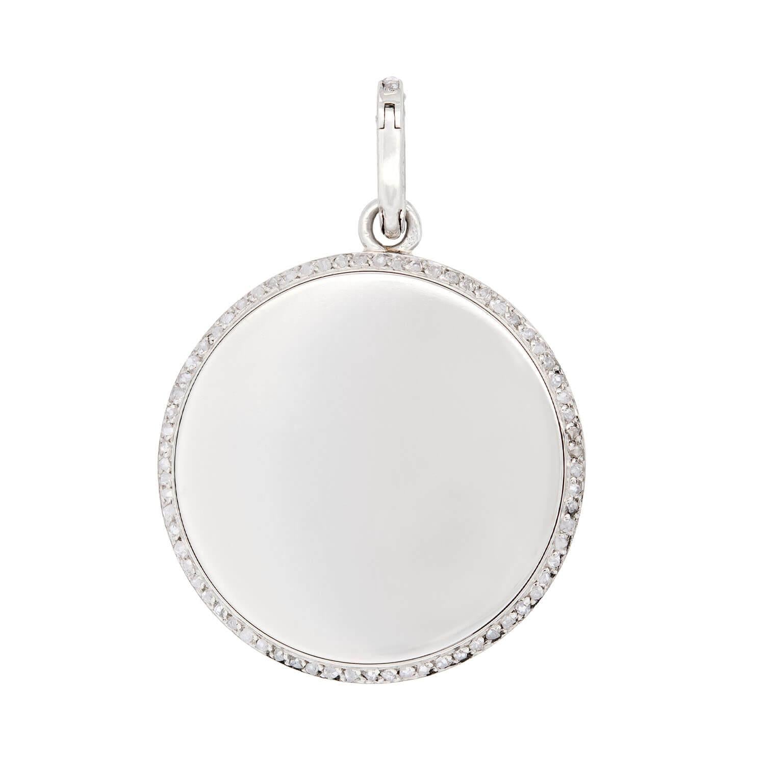 Edwardian Platinum Diamond Disc Pendant