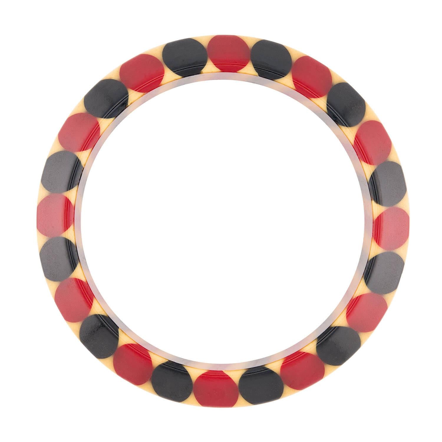 Retro Bakelite Red and Black Bowtie Bangle