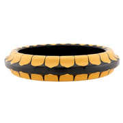 Retro Bakelite Cream Corn and Black Bakelite Bangle