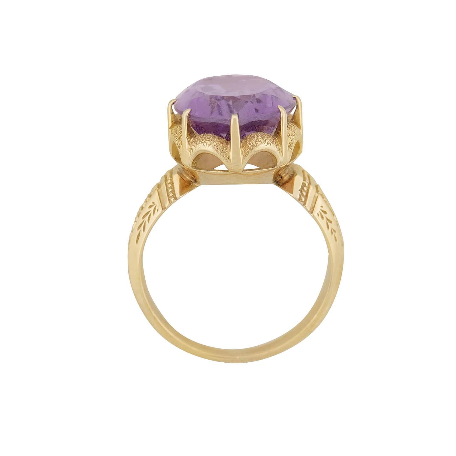 Victorian 14k Amethyst Ring