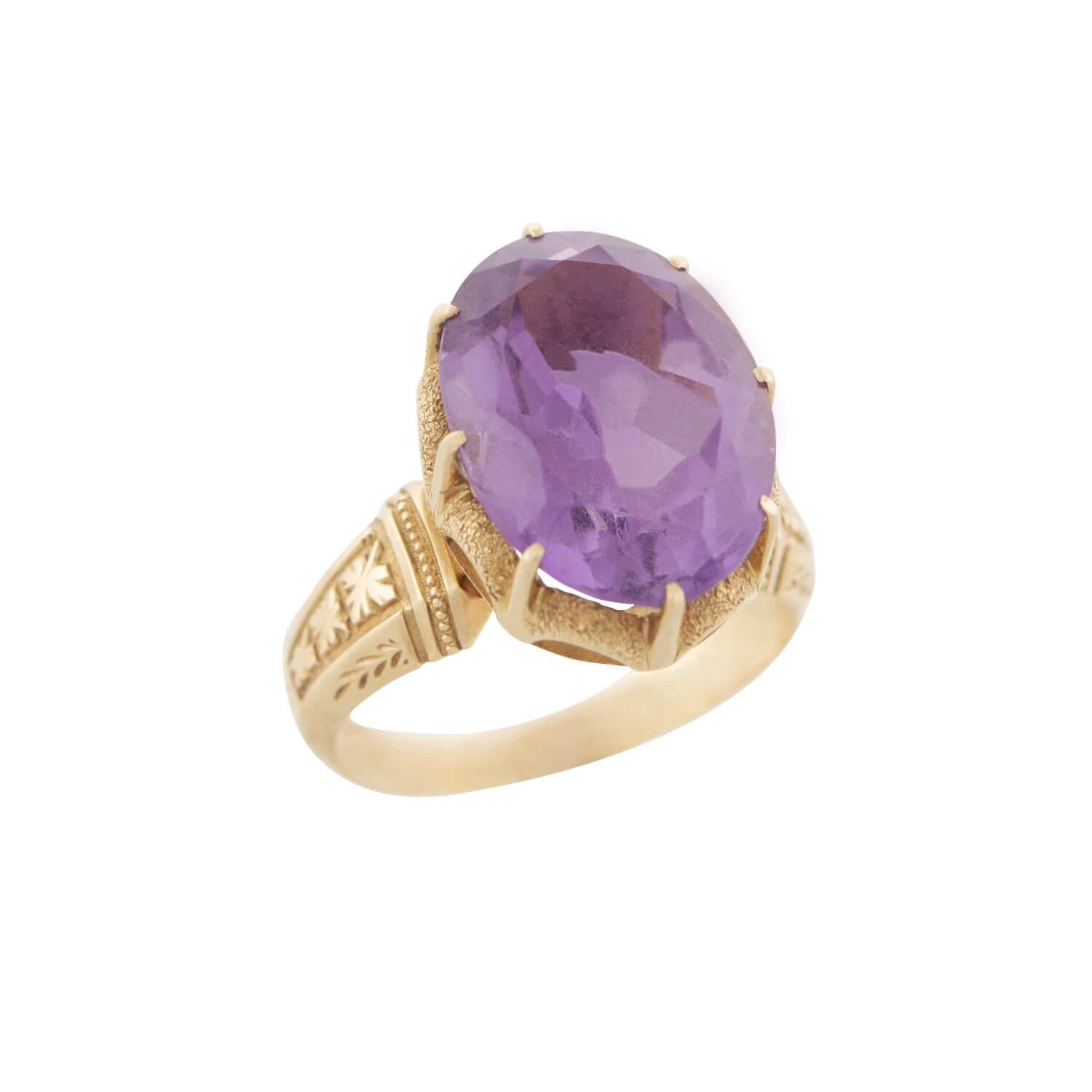 Victorian 14k Amethyst Ring