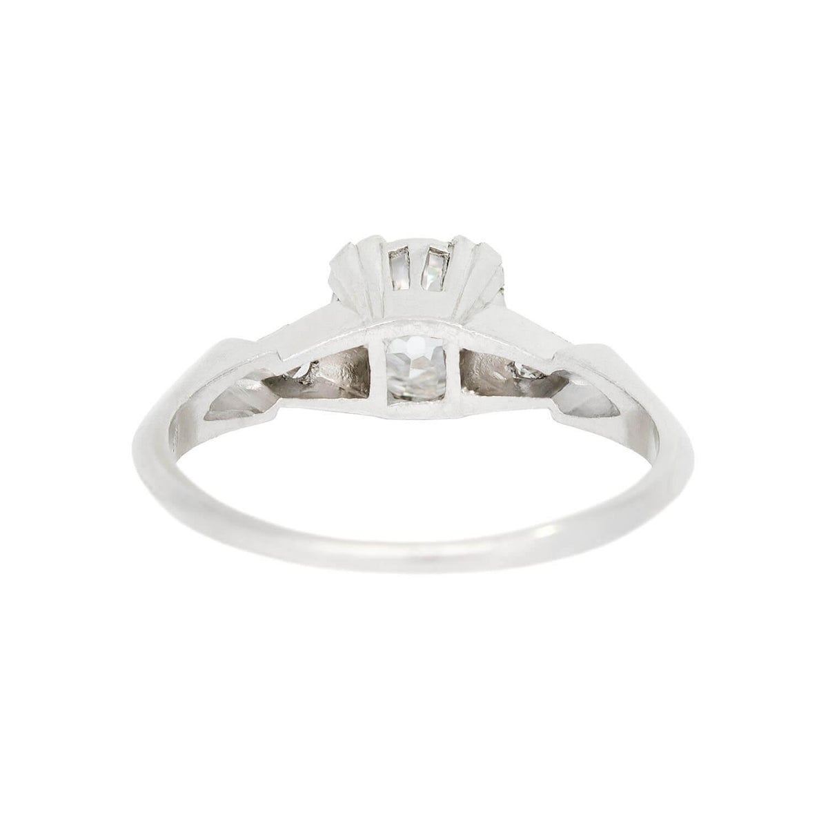 Art Deco Platinum Diamond Engagement Ring 1.07ct