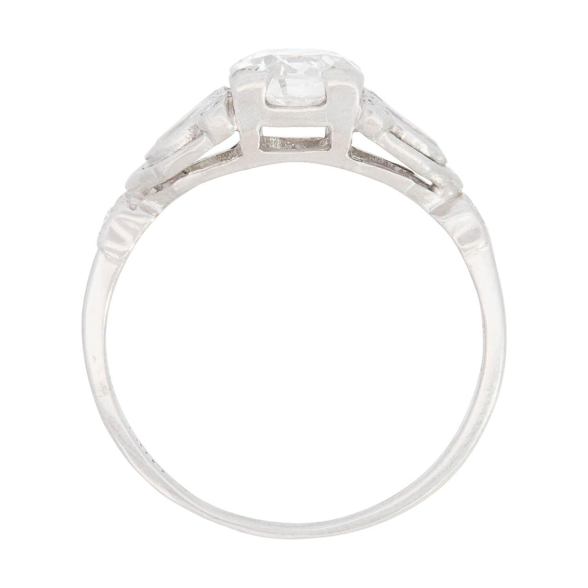 Art Deco Platinum Diamond Engagement Ring 0.70ct