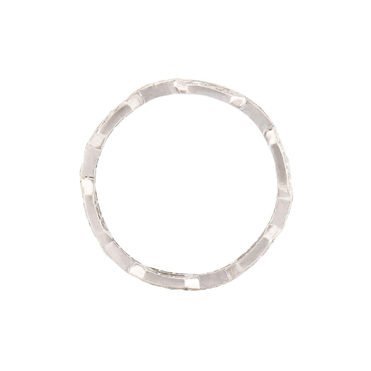 Estate Platinum Diamond Chain Link Ring