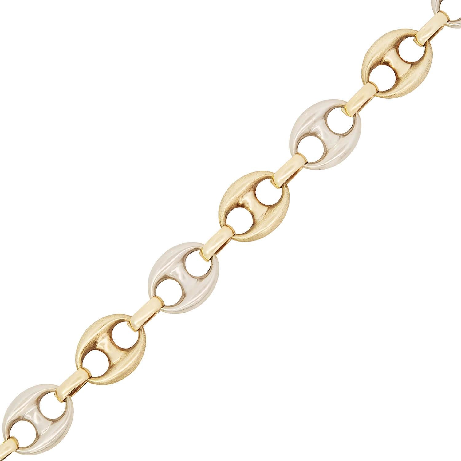 UNO A ERRE Estate 14k Mixed Metal Anchor Link Bracelet