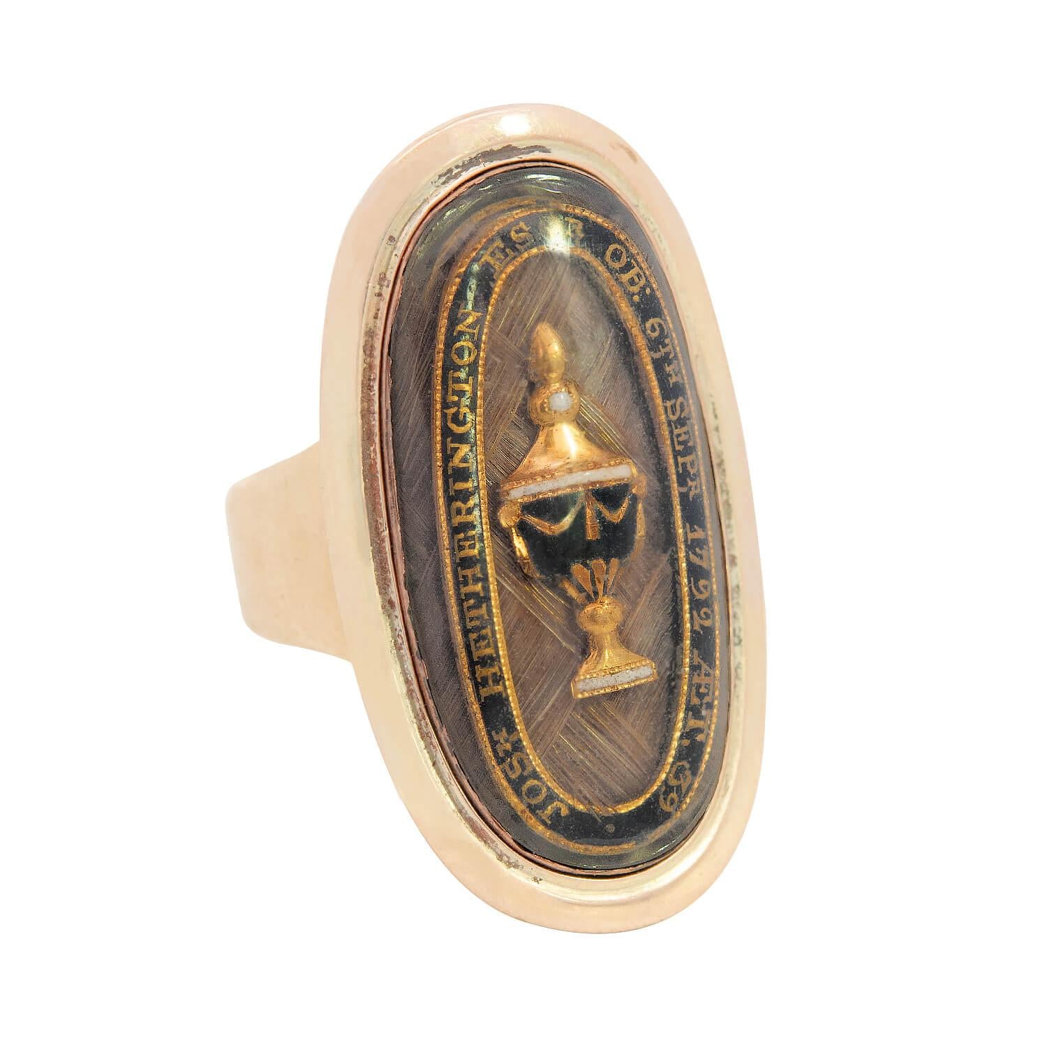 Georgian 18k Urn Mourning Ring