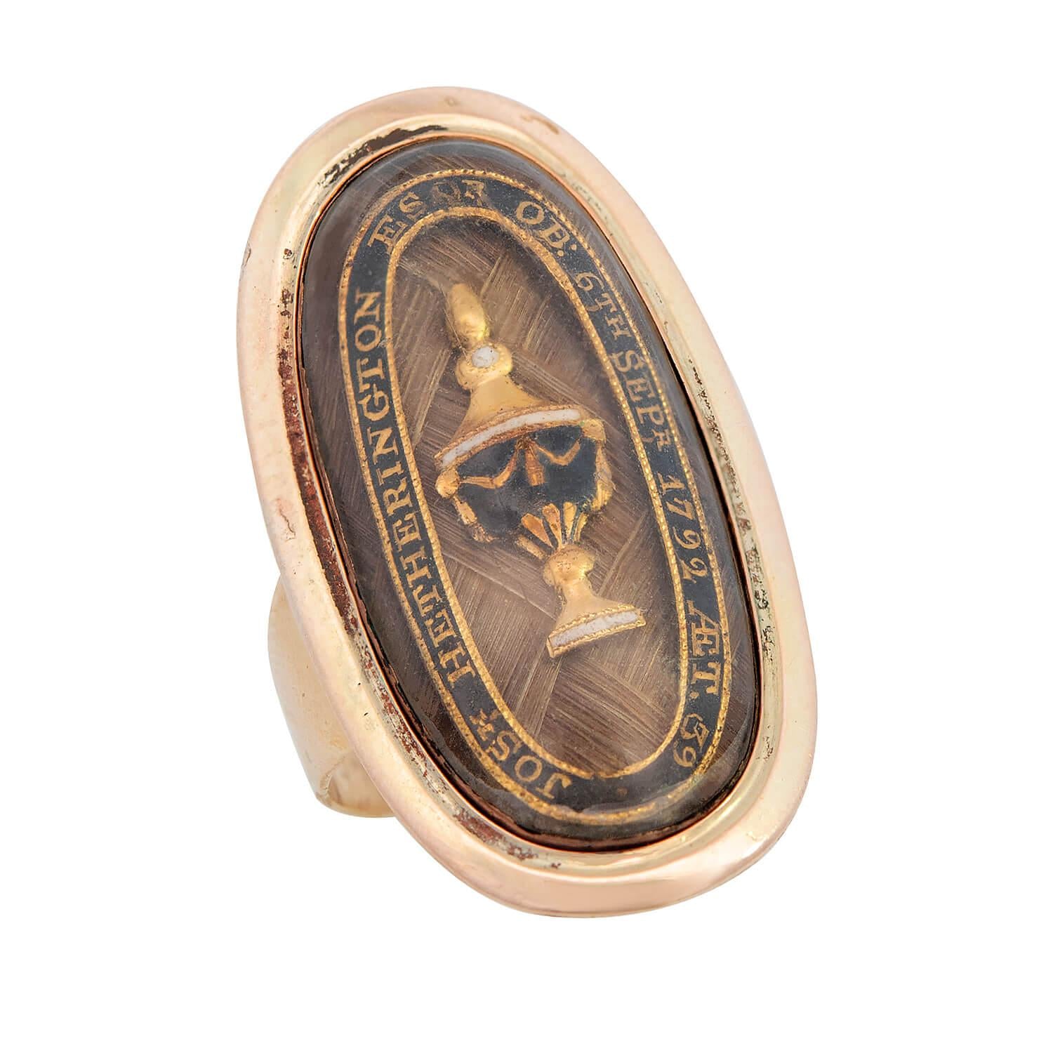 Georgian 18k Urn Mourning Ring