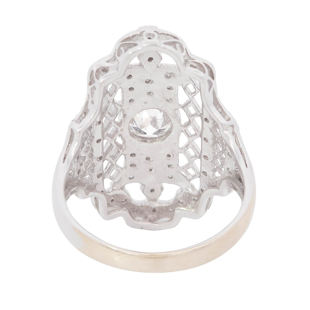 Edwardian 18k Diamond Navette Ring