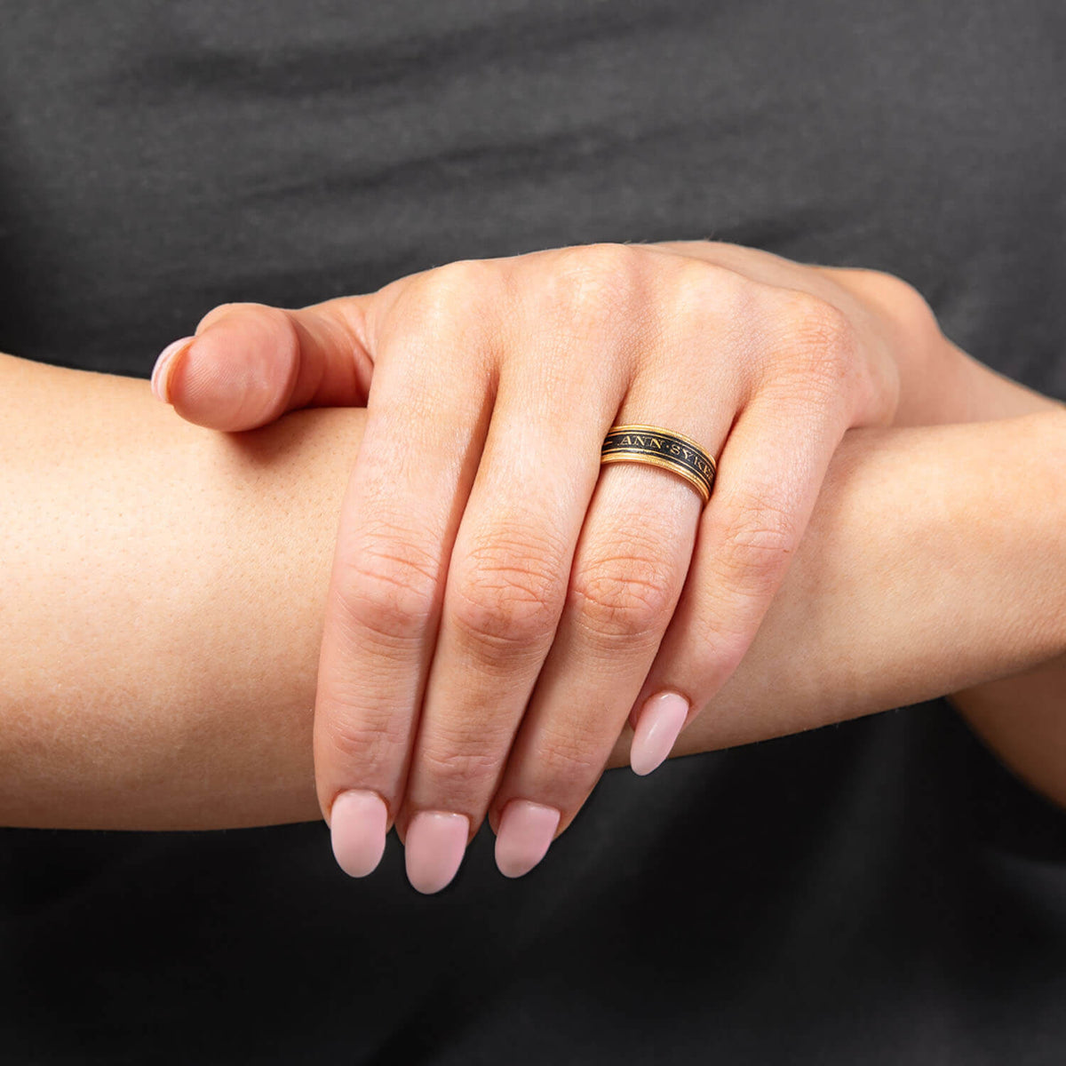Georgian 18k Enamel Wedding Band