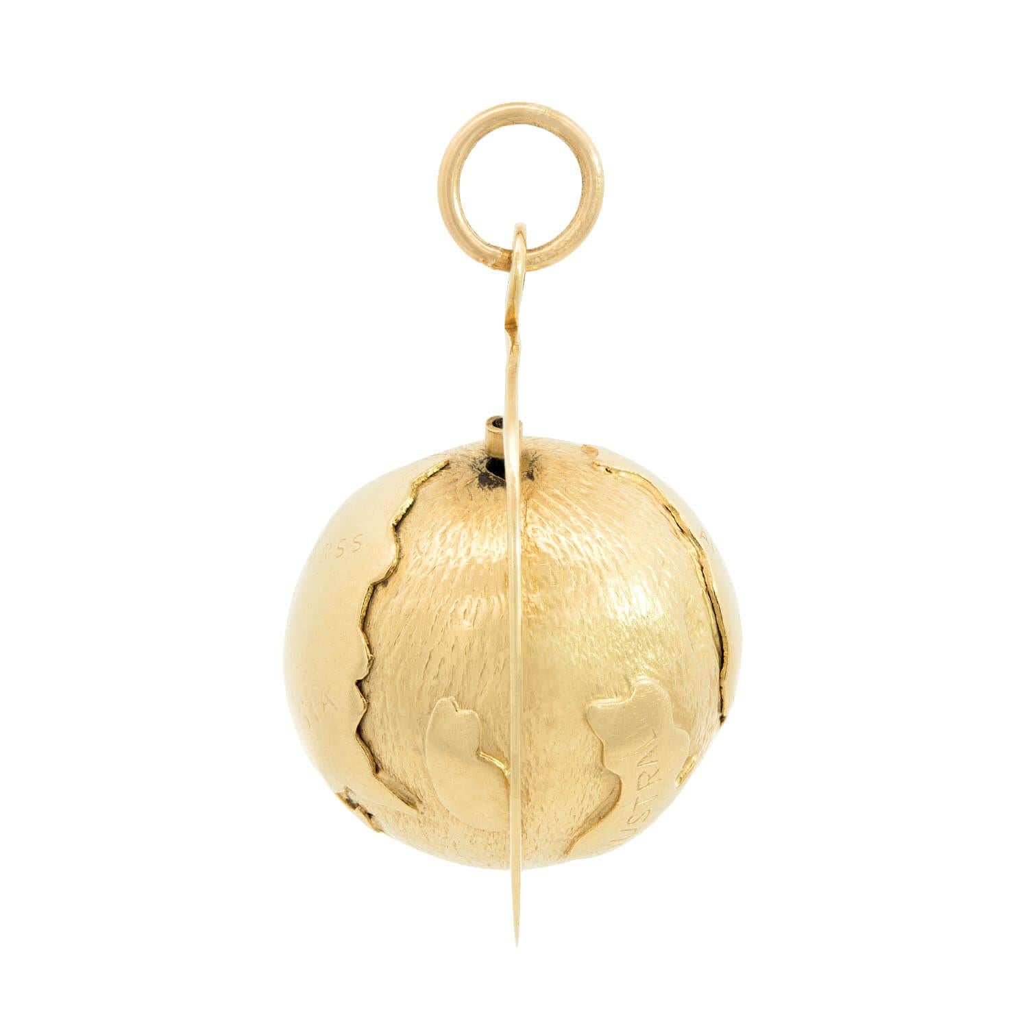 Vintage 14k Globe Charm