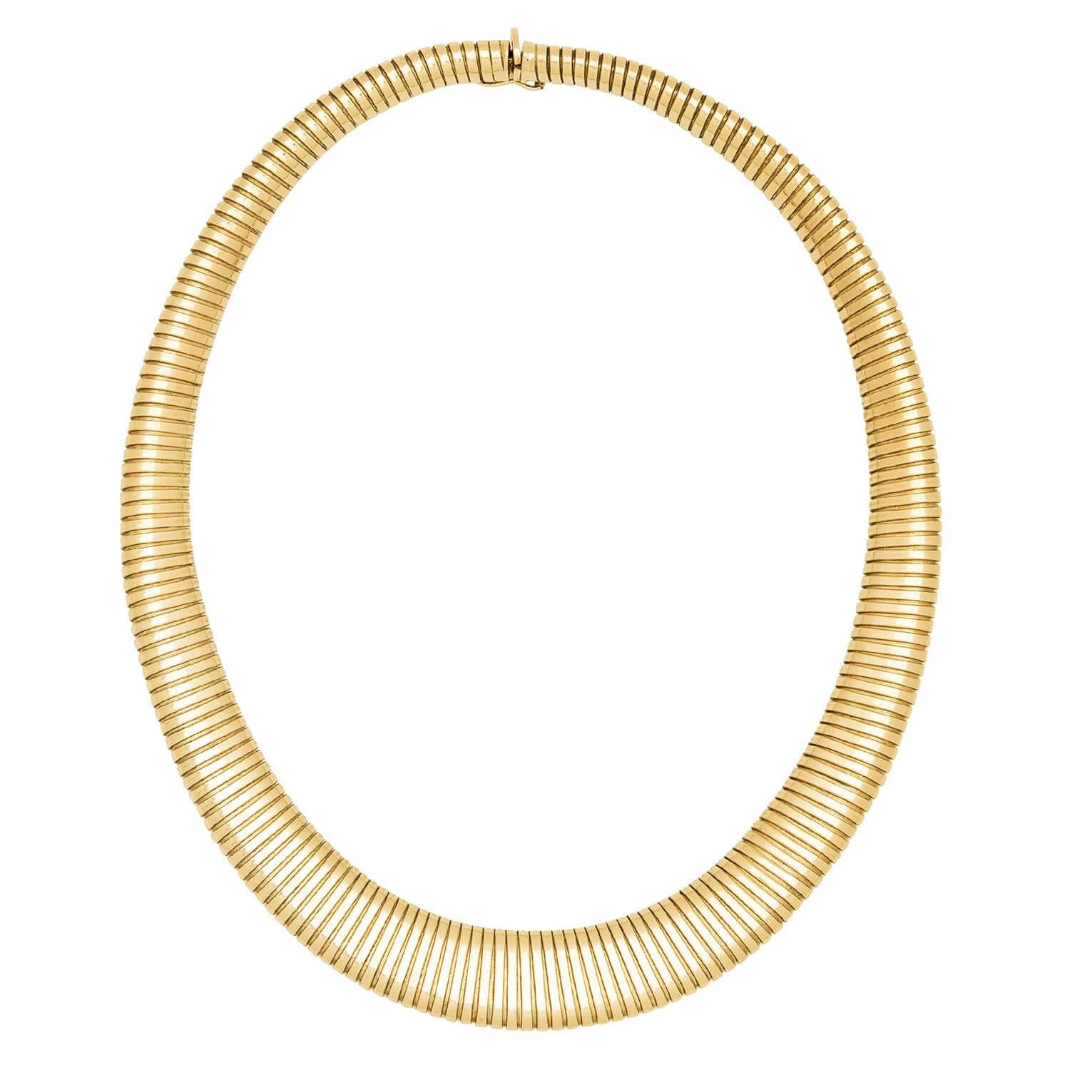 Retro Italian 14k Gooseneck Chain Necklace