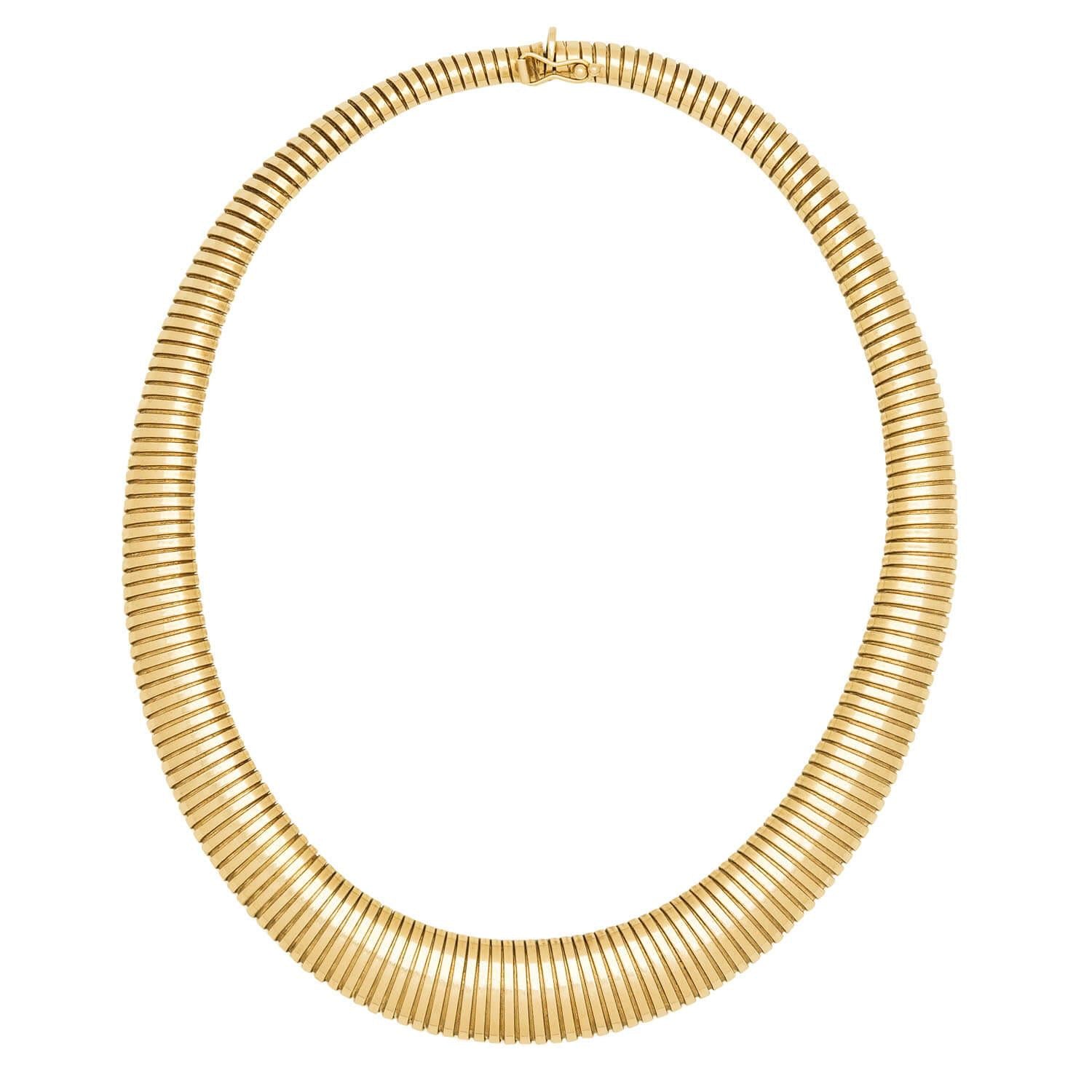 Retro Italian 14k Gooseneck Chain Necklace