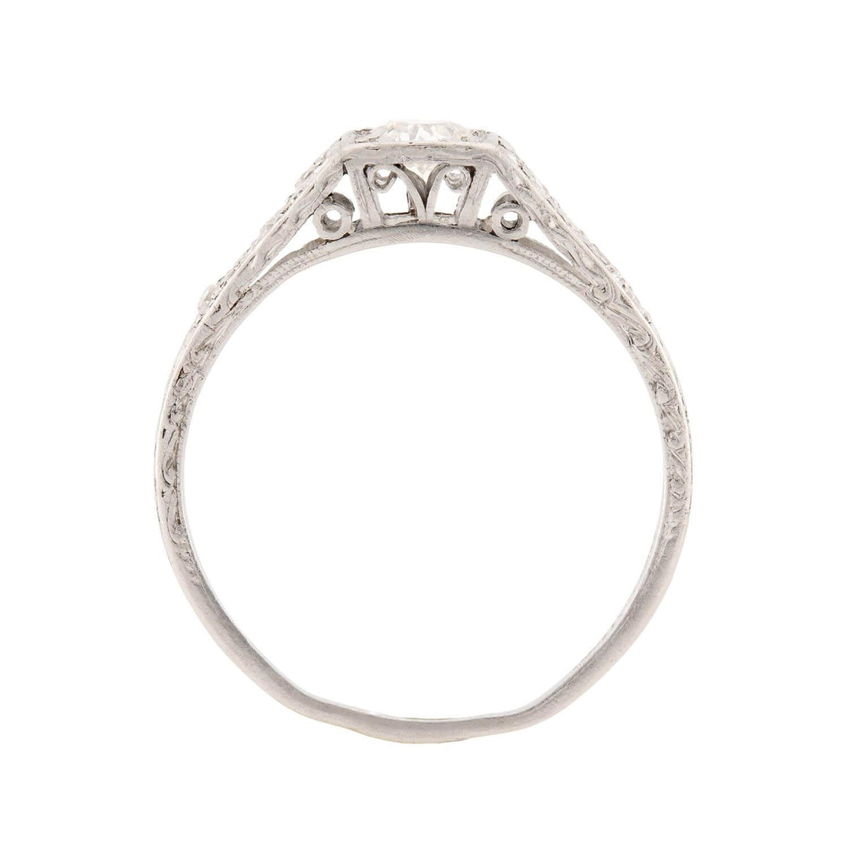 TIFFANY & CO Art Deco Platinum Diamond Ring