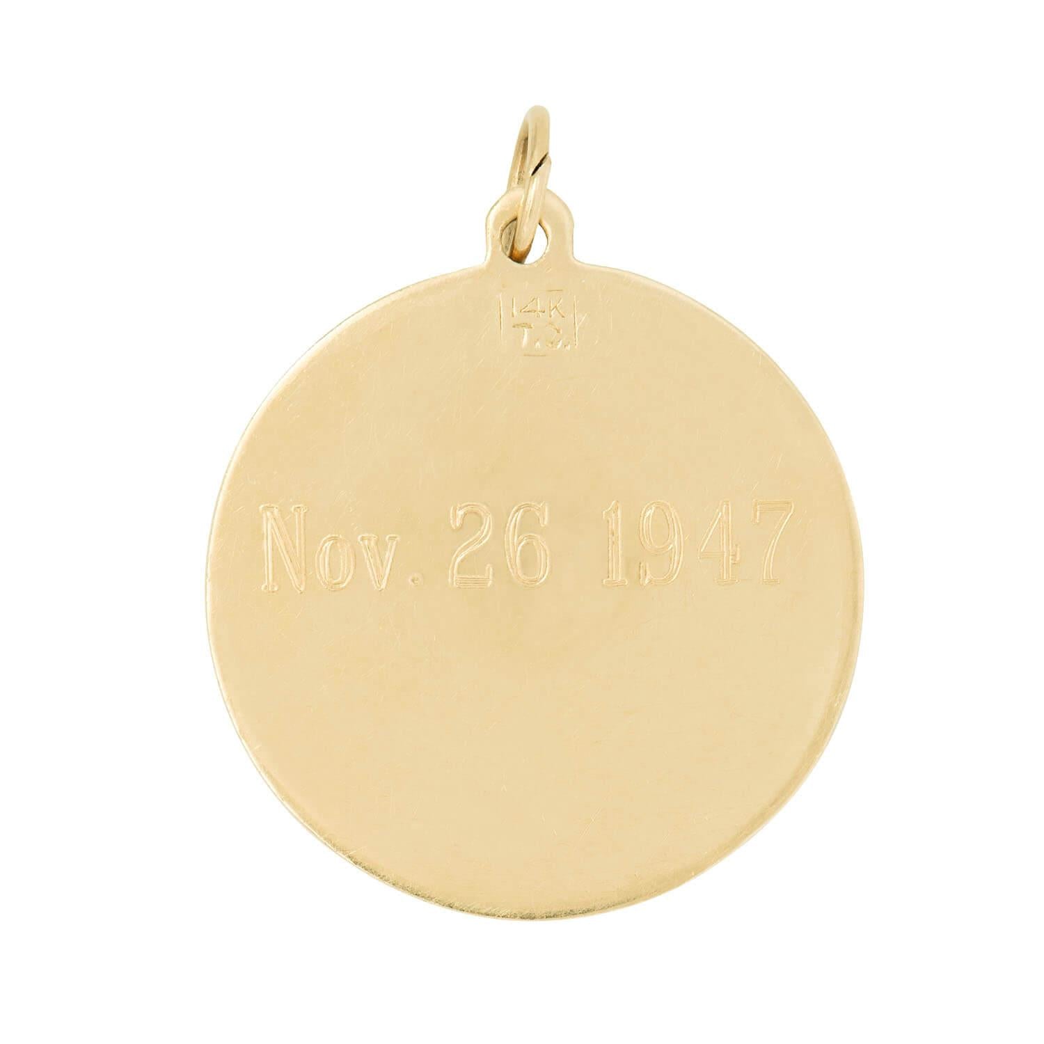 Retro 14k Diamond 25th Anniversary Charm