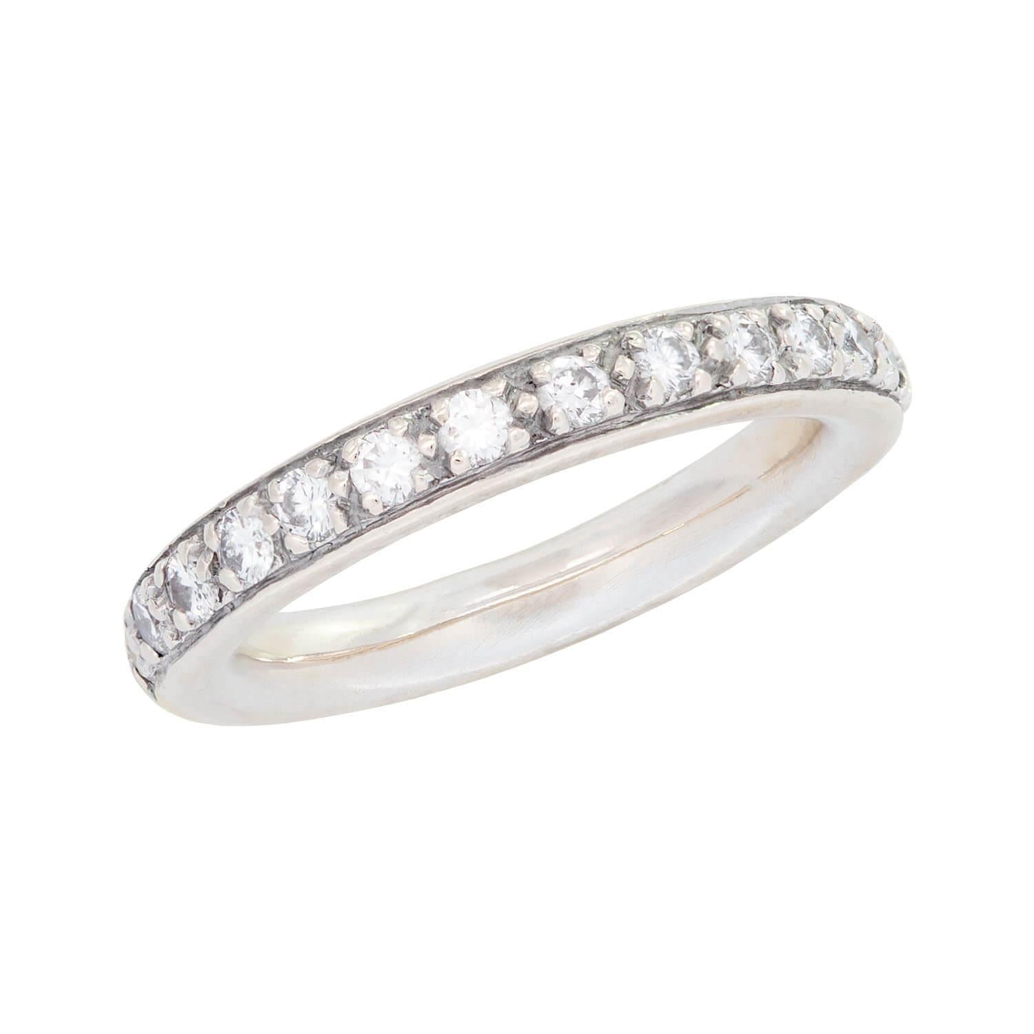 Estate Platinum Diamond Eternity Half Band