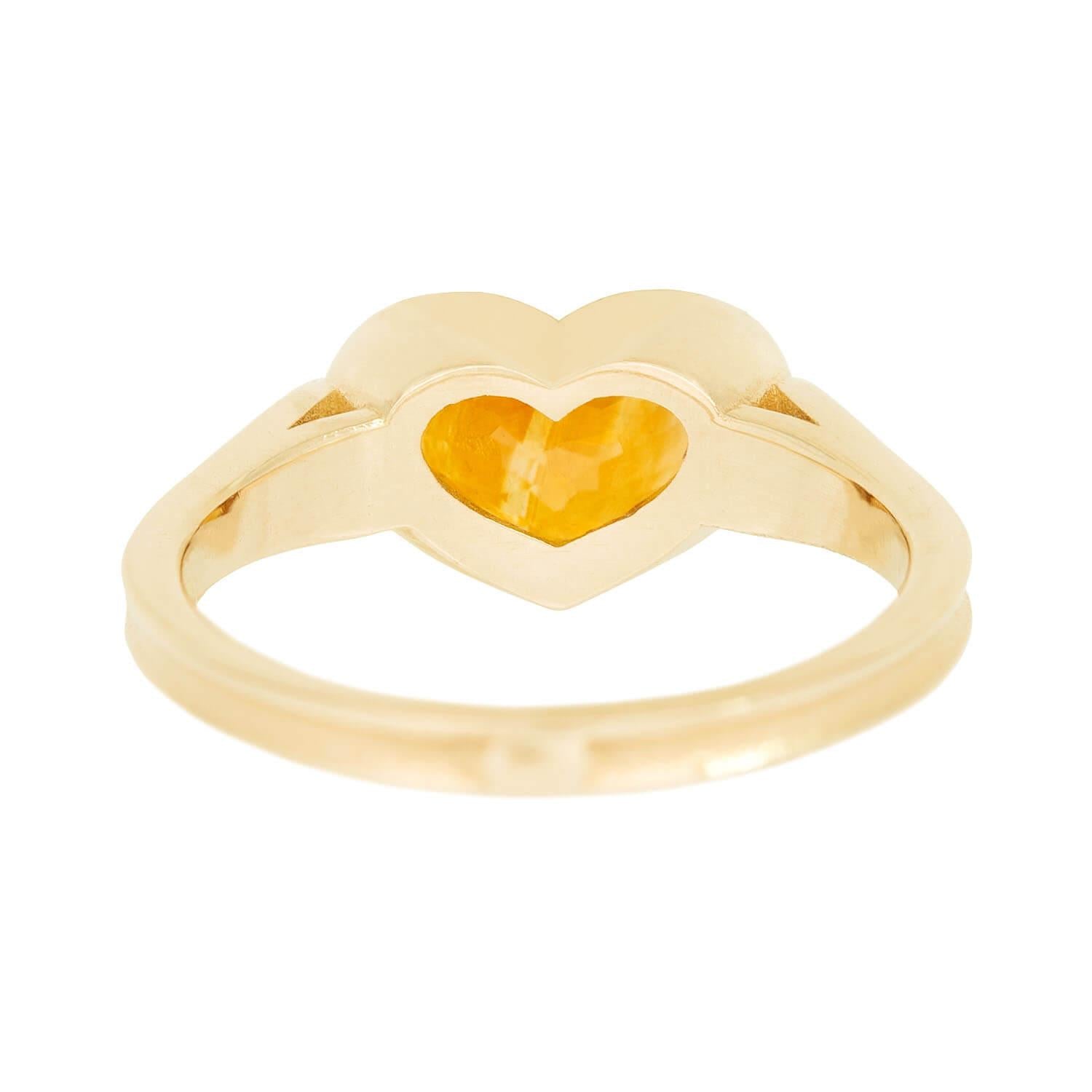 Estate 14k Sapphire Heart Ring