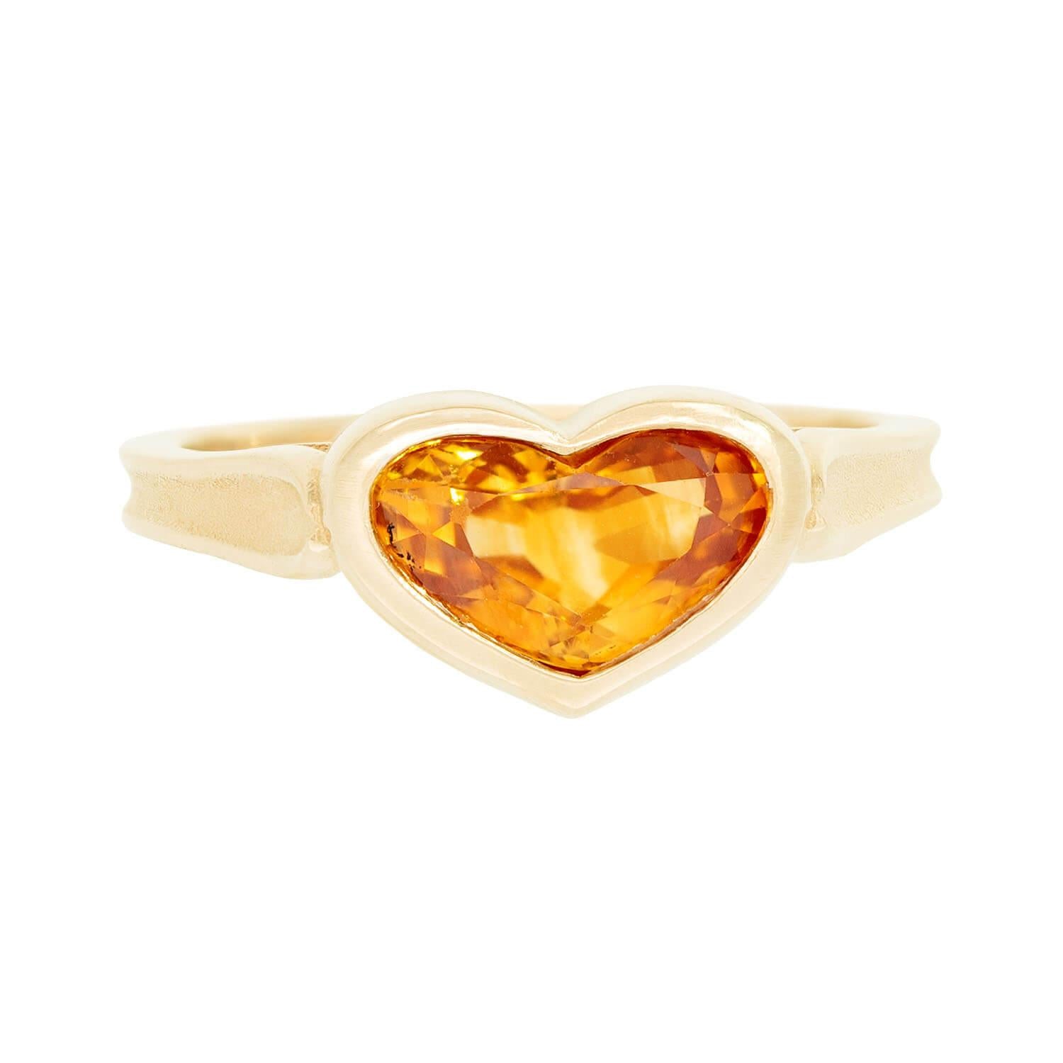 Estate 14k Sapphire Heart Ring