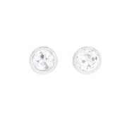 Estate 14k/Platinum Diamond Stud Earrings