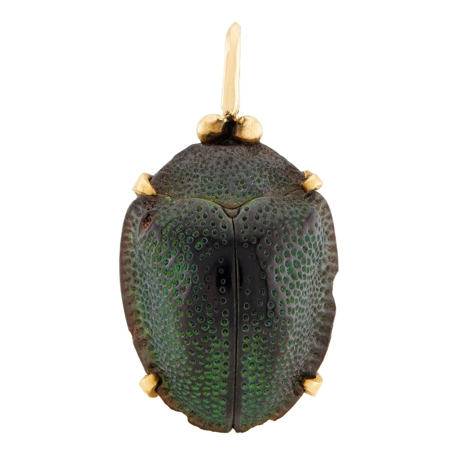 Victorian 14k Beetle Pendant/Charm